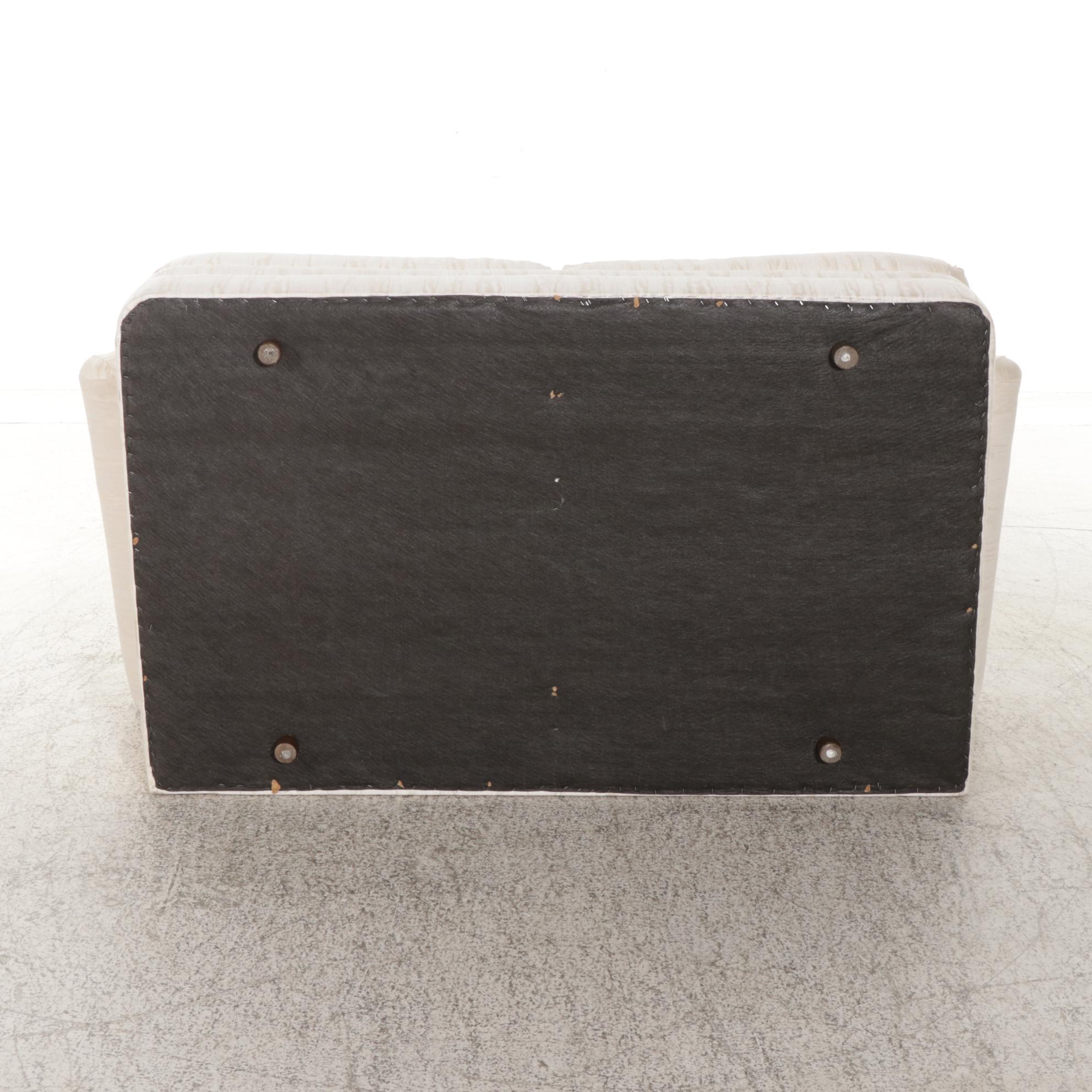 Pair of Sherrill "Precedent" Loveseats with Ottomans, 1980s