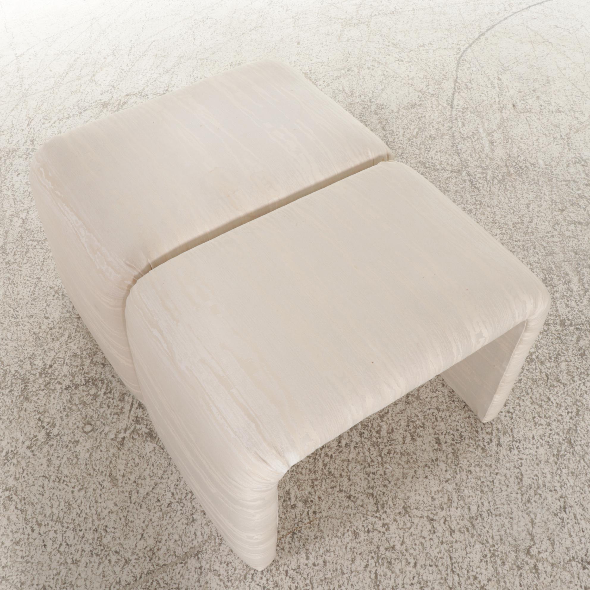 Pair of Sherrill "Precedent" Loveseats with Ottomans, 1980s