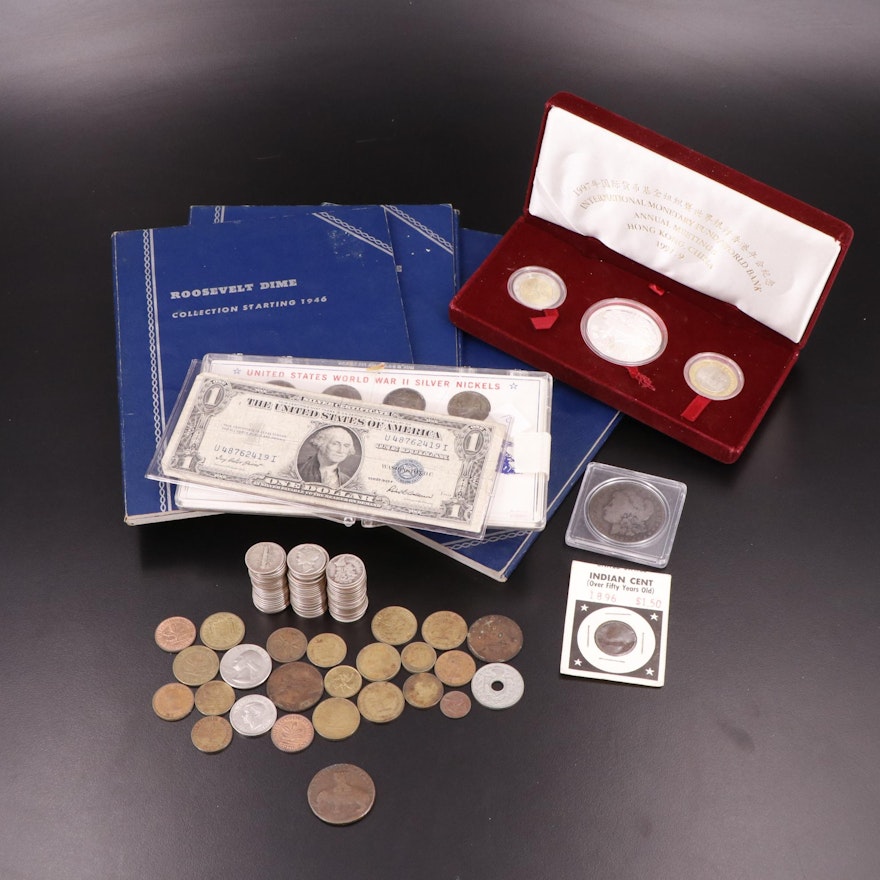 Collection of U.S. and Foreign Coins, Including Silver and 1792 Condor Token