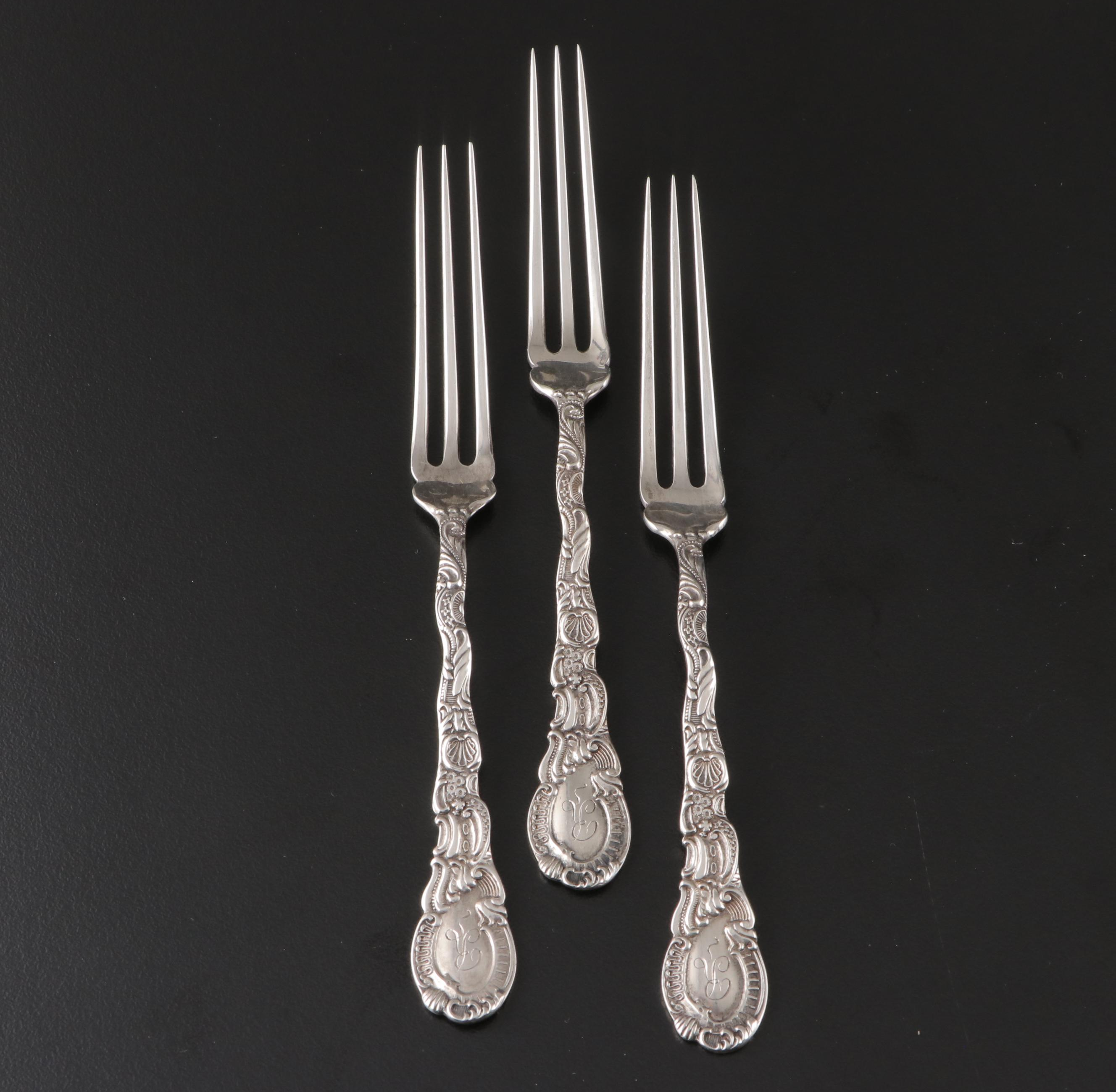 Reed & Barton "Harlequin" and Durgin "Louis XV" Sterling Silver Serving Utensils