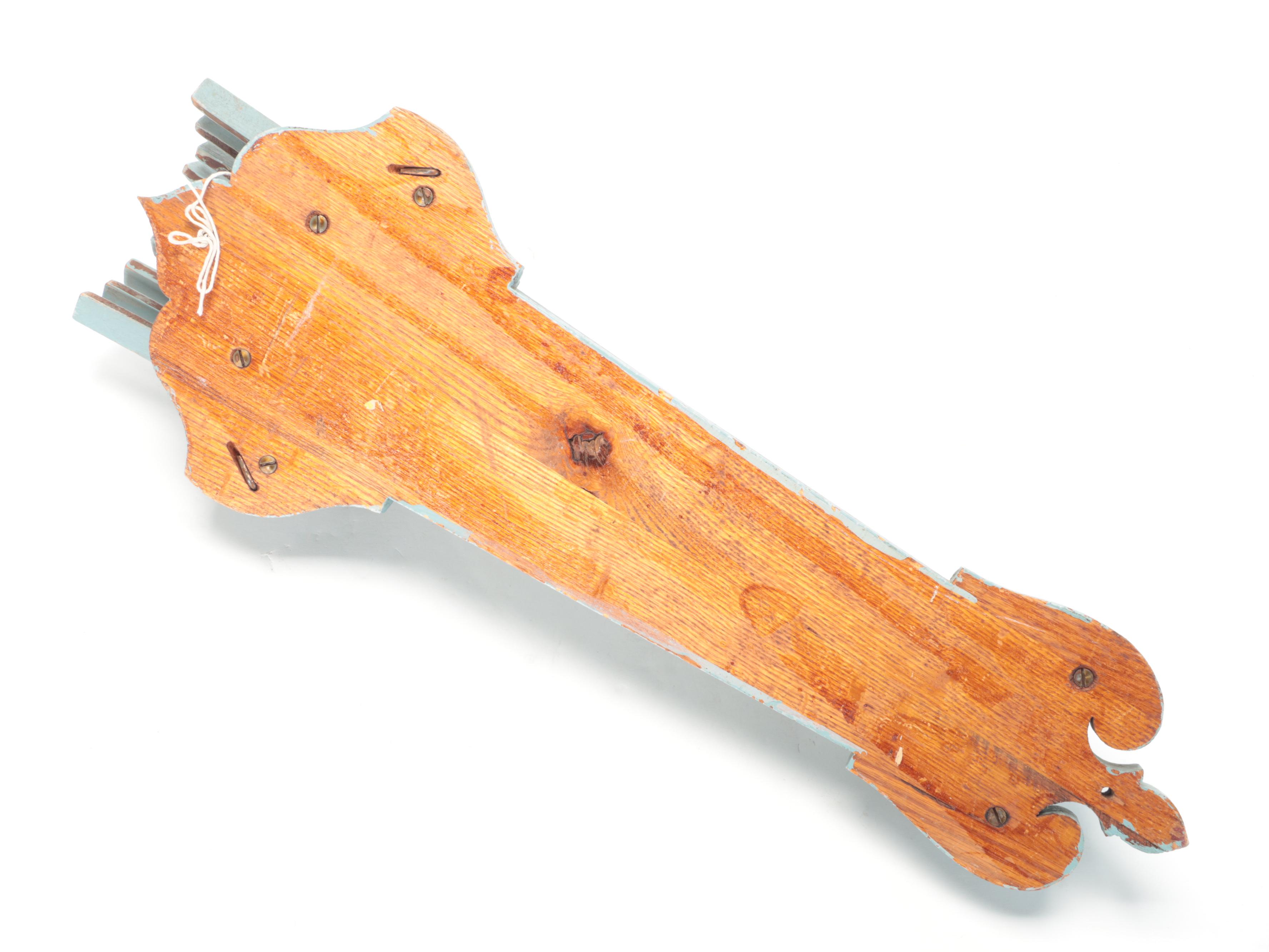 Painted Wooden Wall Hanging Drying Rack, Plate Rail and Cabinet