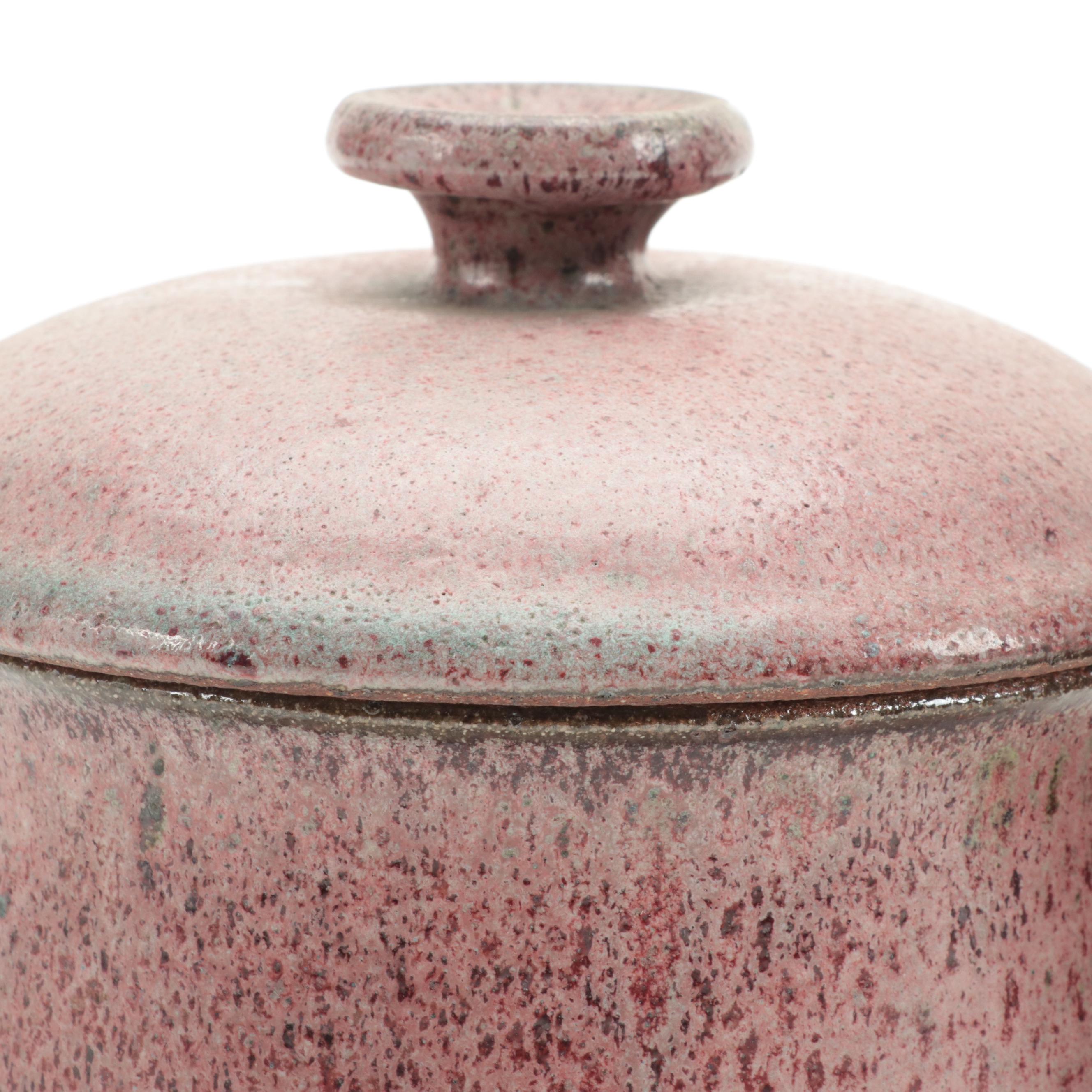 Artist Signed Earthenware Jug with Other Art Pottery Covered Dish