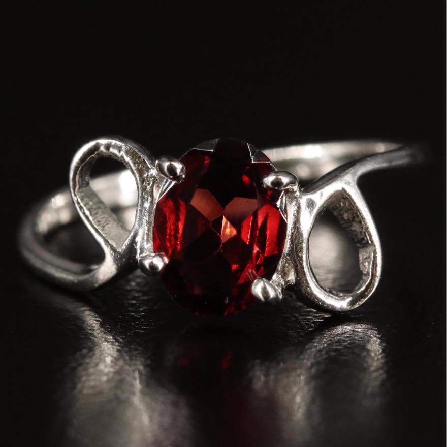 Sterling Garnet Ring