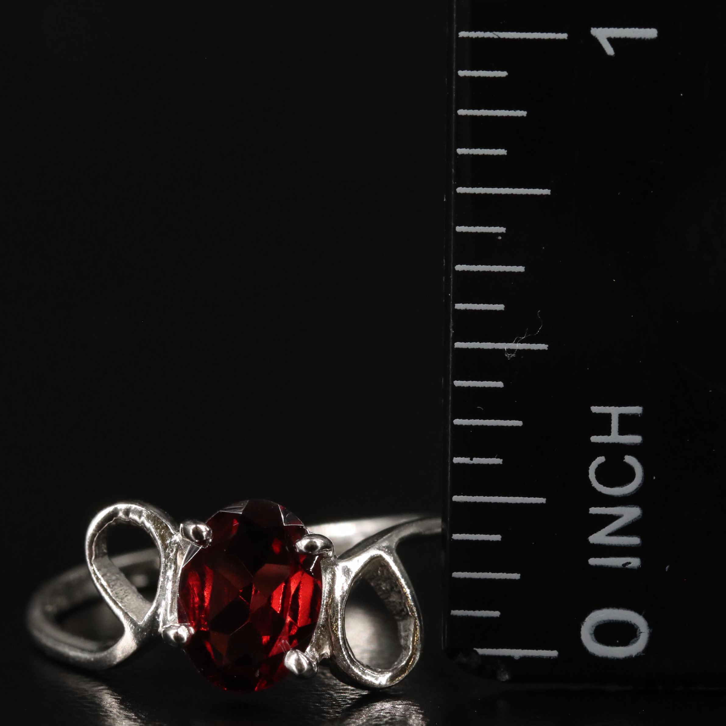 Sterling Garnet Ring