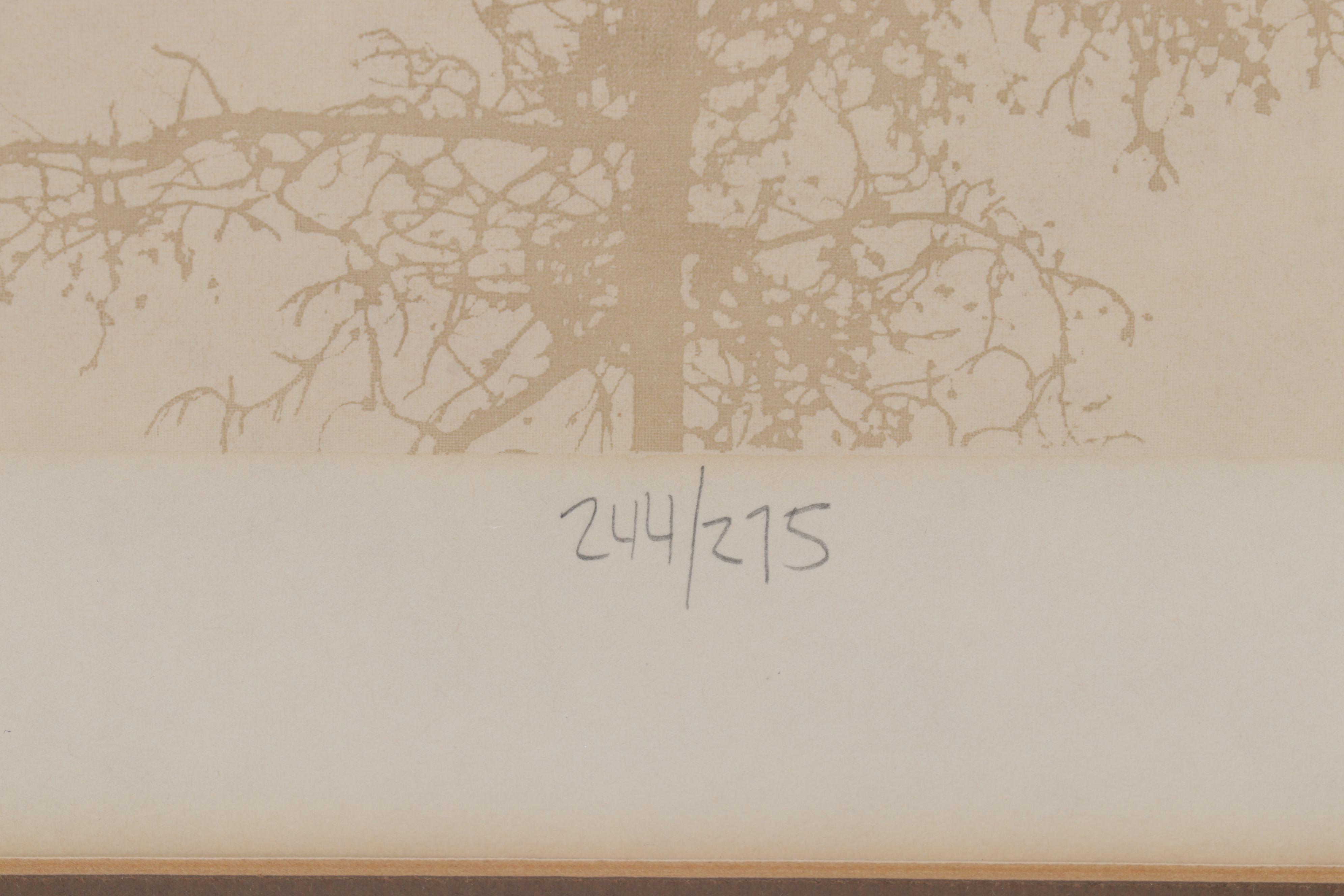 Virgil Thrasher Serigraph "Shadows," 1981