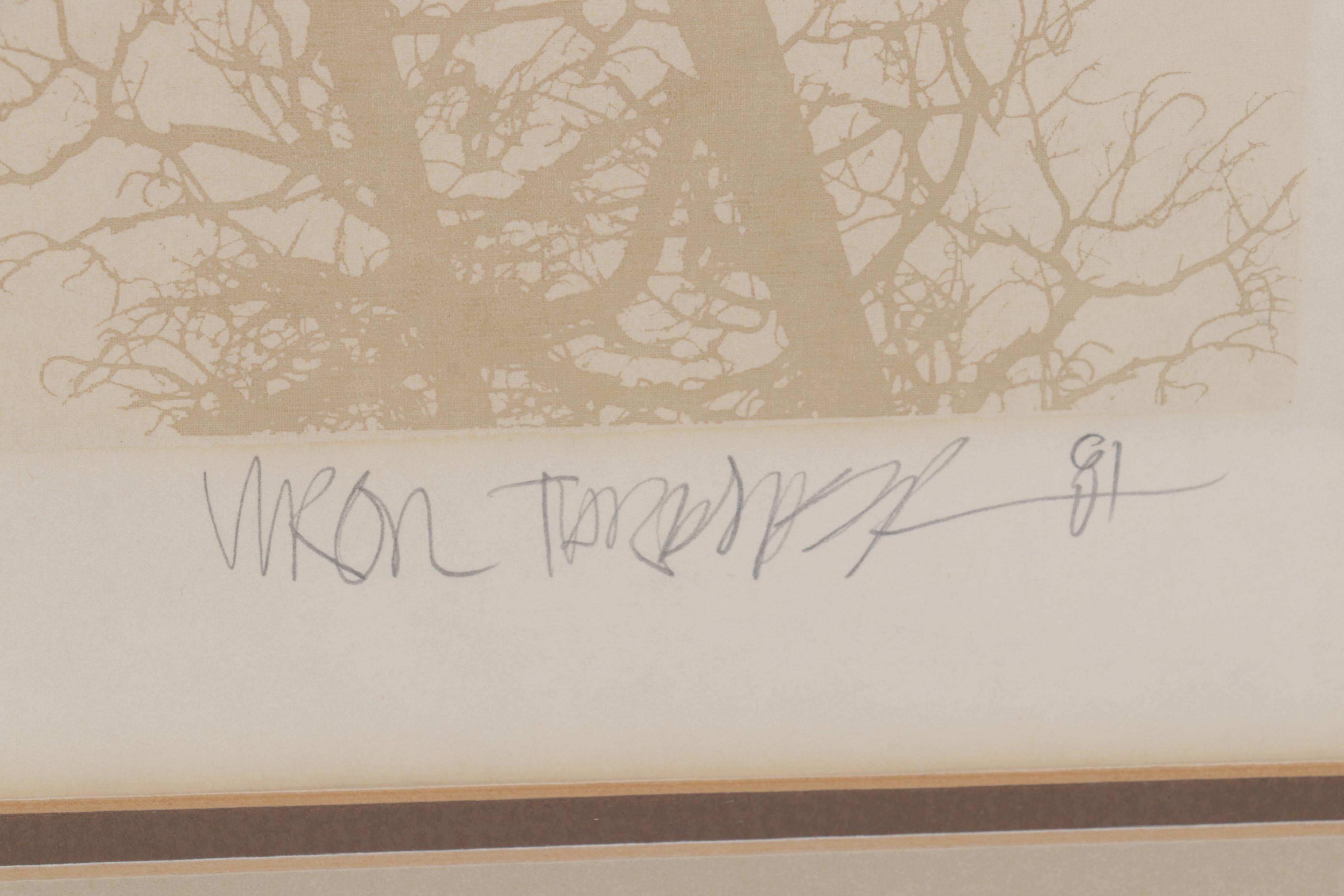 Virgil Thrasher Serigraph "Shadows," 1981