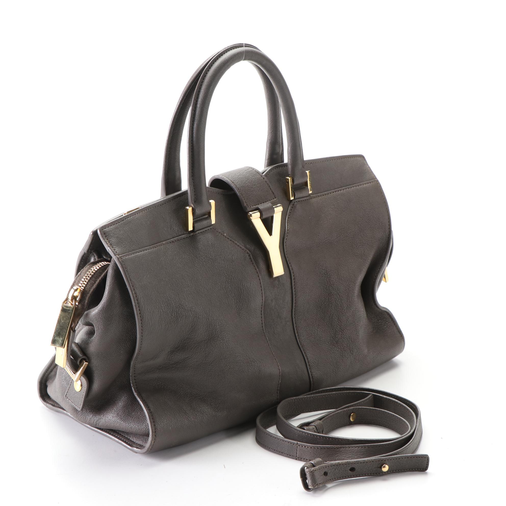 Saint Laurent Small Chyc Cabas Two-Way Tote in Leather