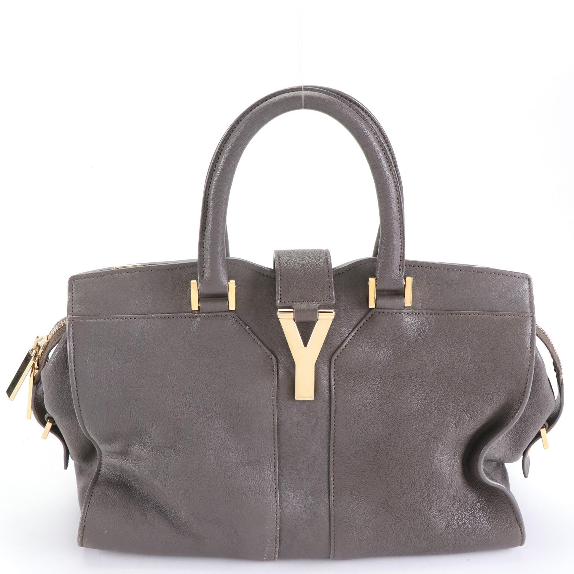 Saint Laurent Small Chyc Cabas Two-Way Tote in Leather