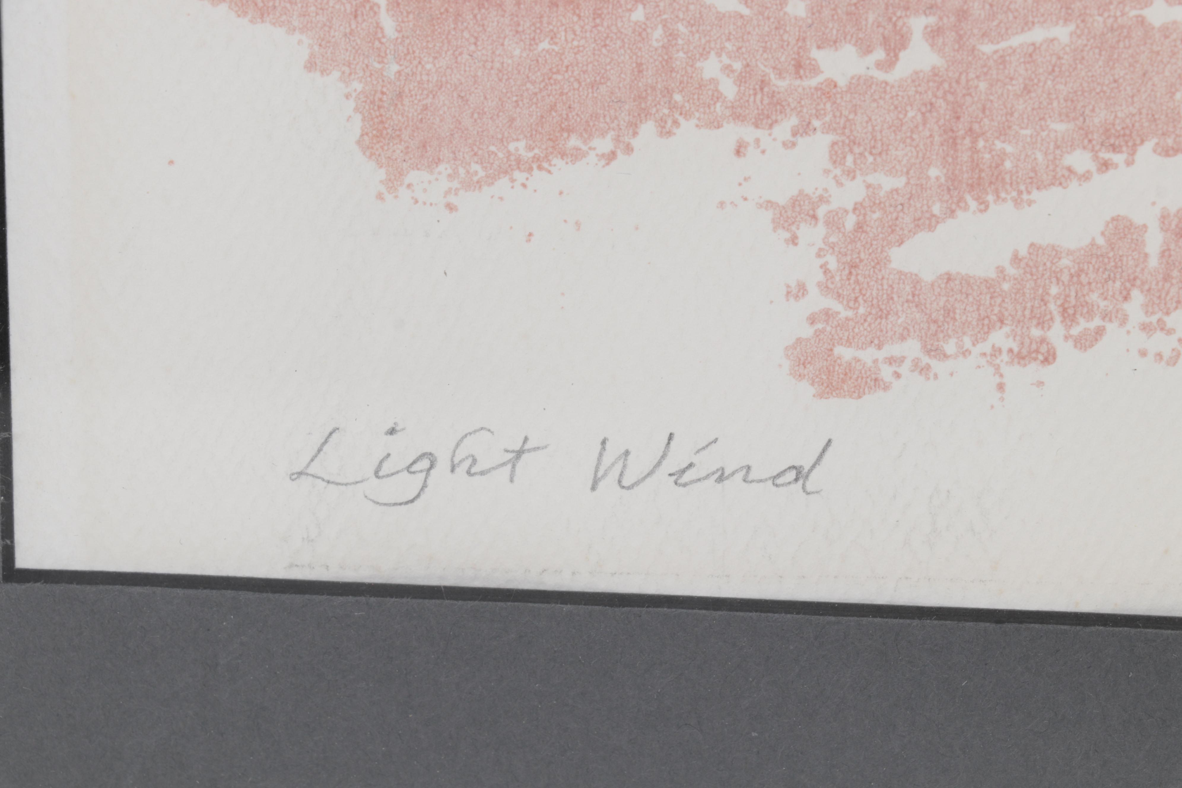 Grace Perreiah Serigraph "Light Wind," Late 20th Century