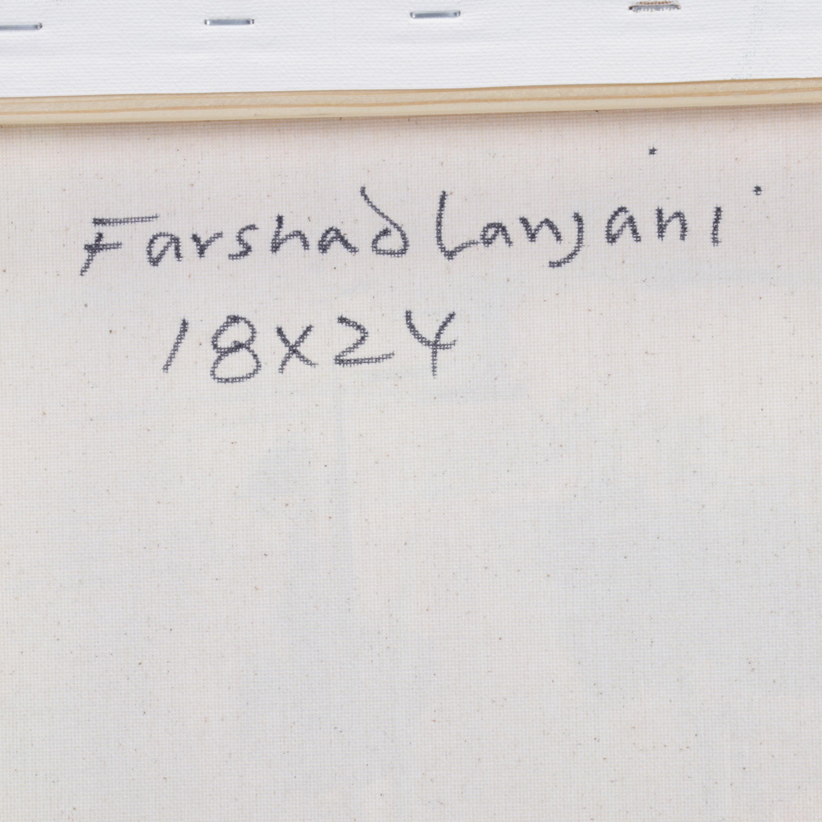 Farshad Lanjani Acrylic Painting of Coastal City Skyline, 21st Century