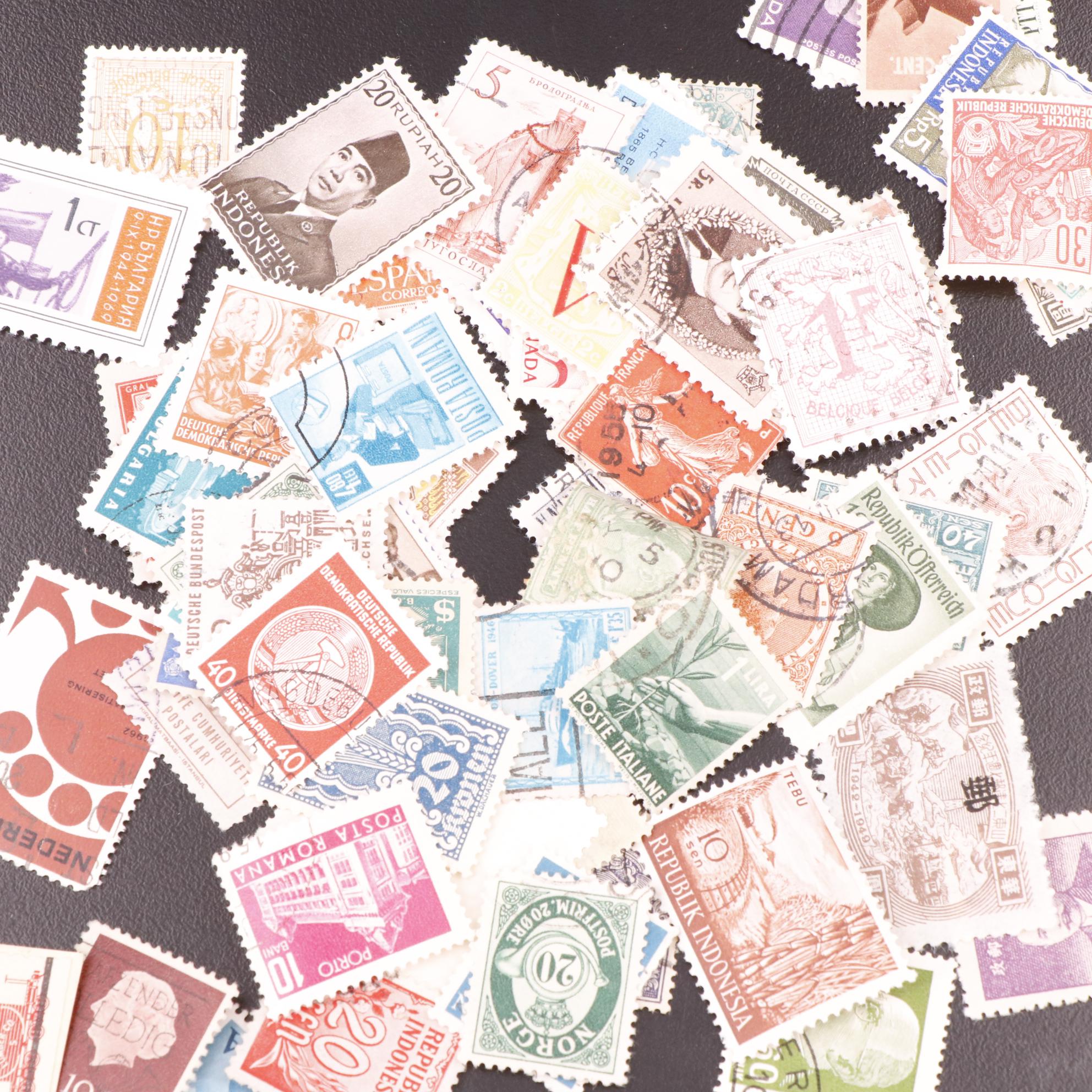 U.S. & Foreign Postage Stamps, Philately Books, and Stamp Supplies