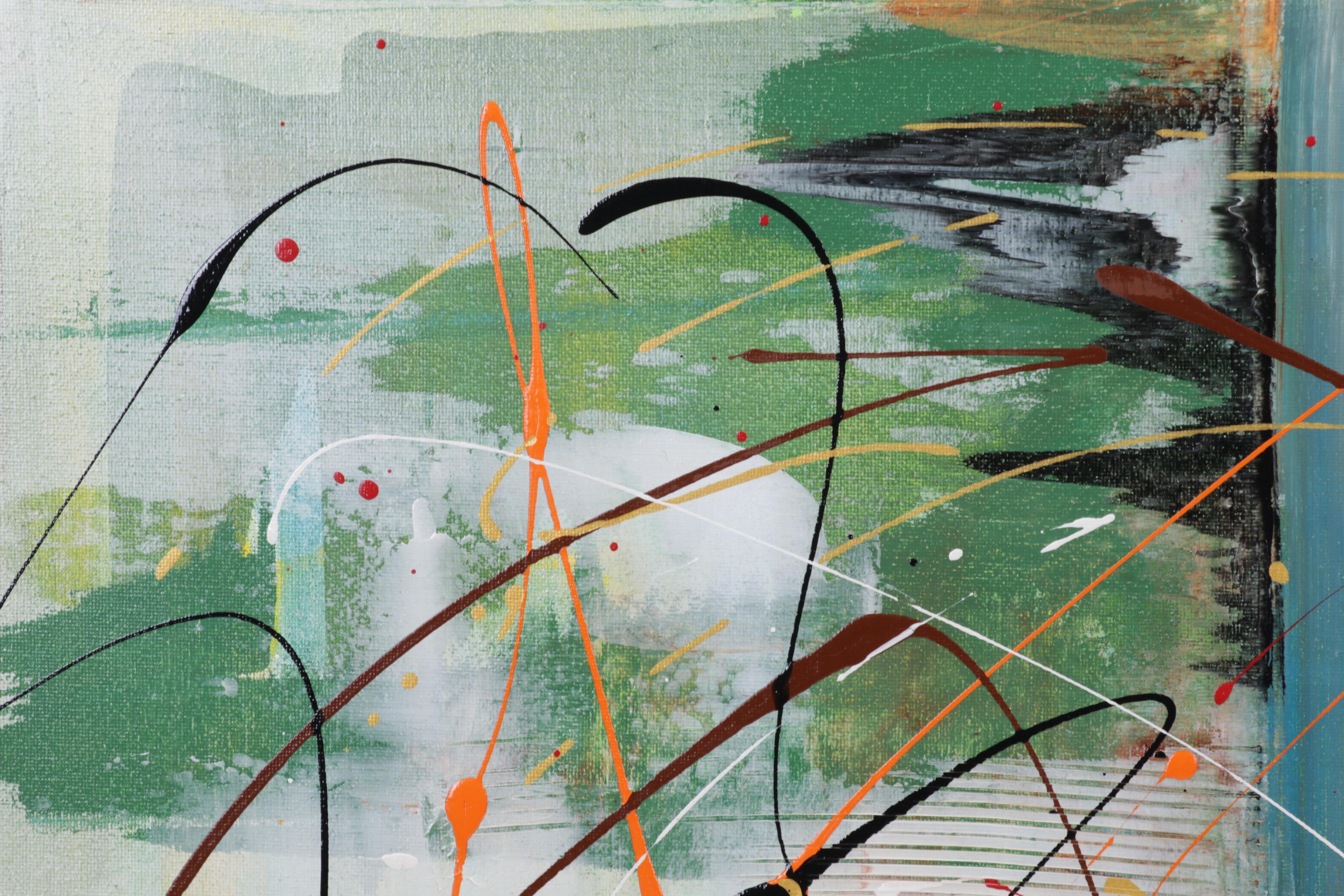 Farshad Lanjani Abstract Acrylic Painting, 21st Century