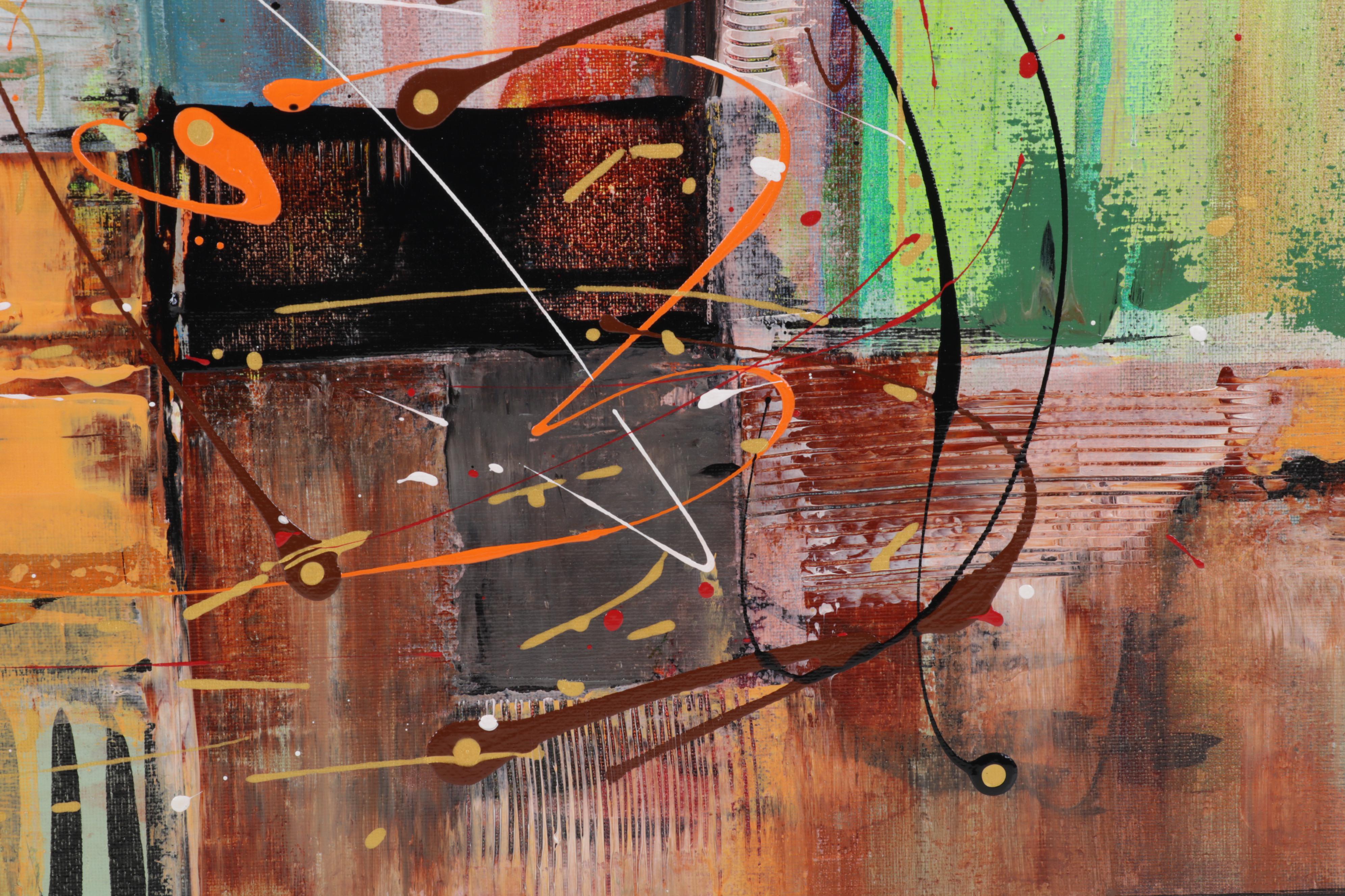 Farshad Lanjani Abstract Acrylic Painting, 21st Century