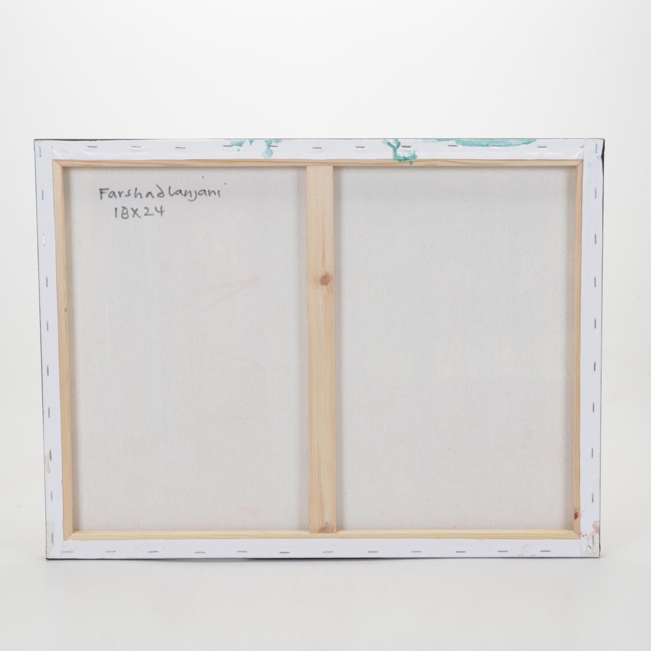 Farshad Lanjani Abstract Acrylic Painting, 21st Century