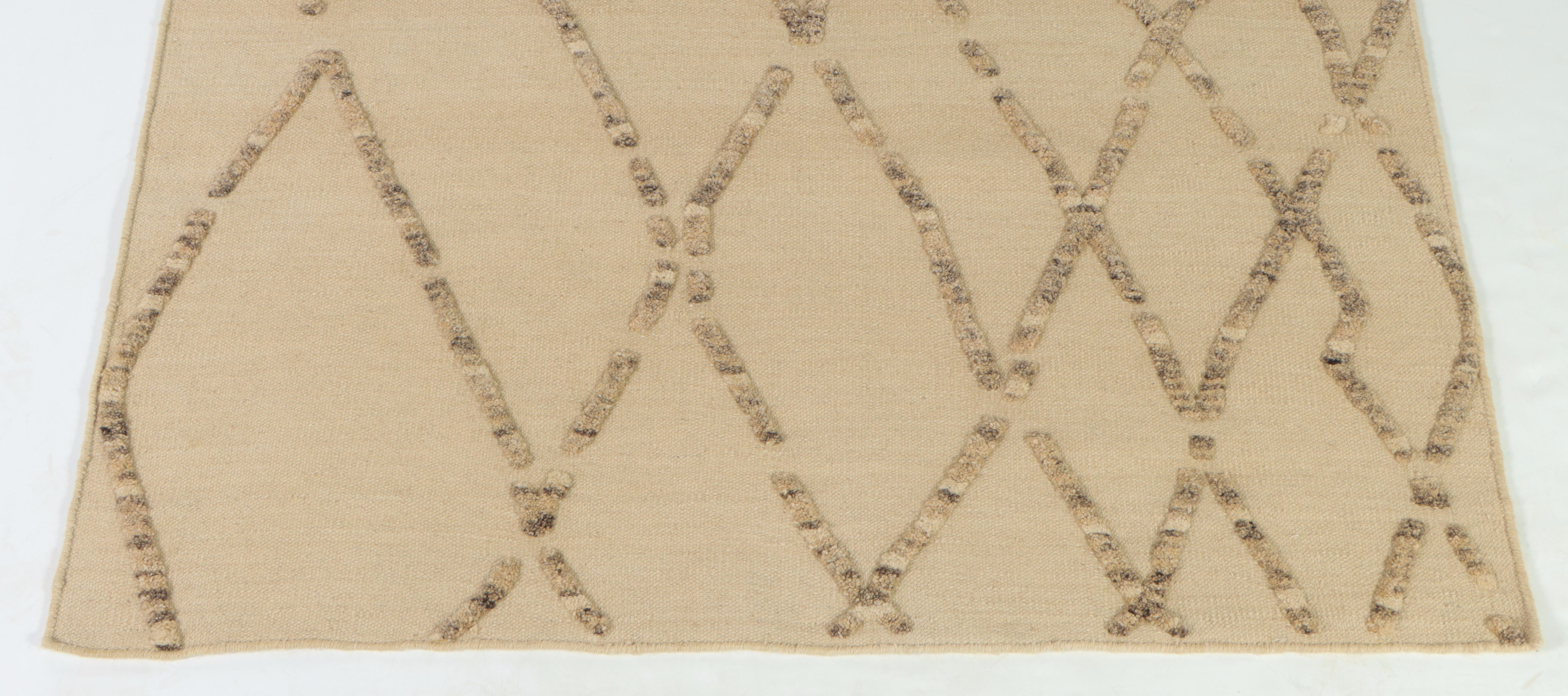 5' x 8'4 Handwoven Indian Mixed Technique Area Rug