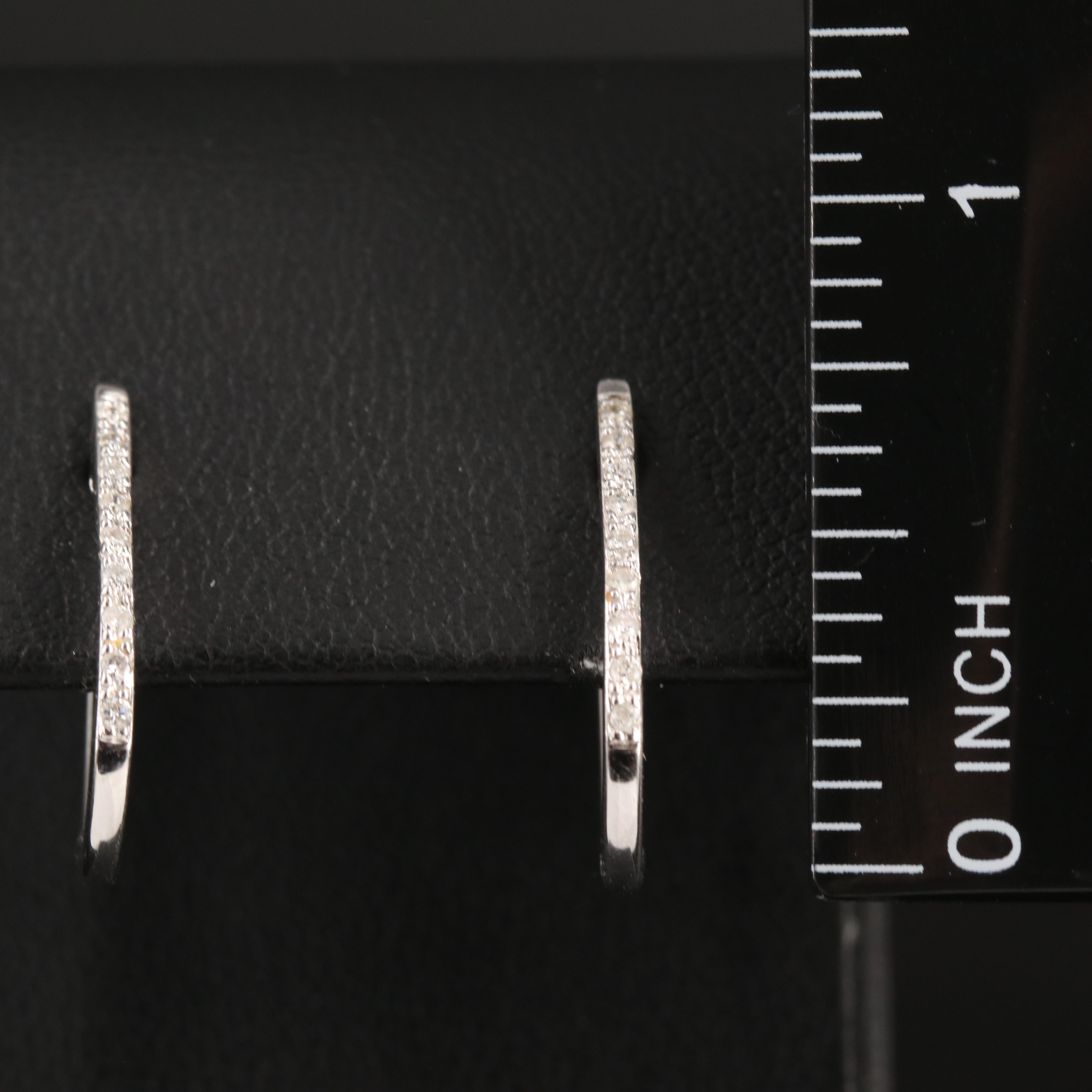 14K 0.12 CTW Diamond Hoop Earrings