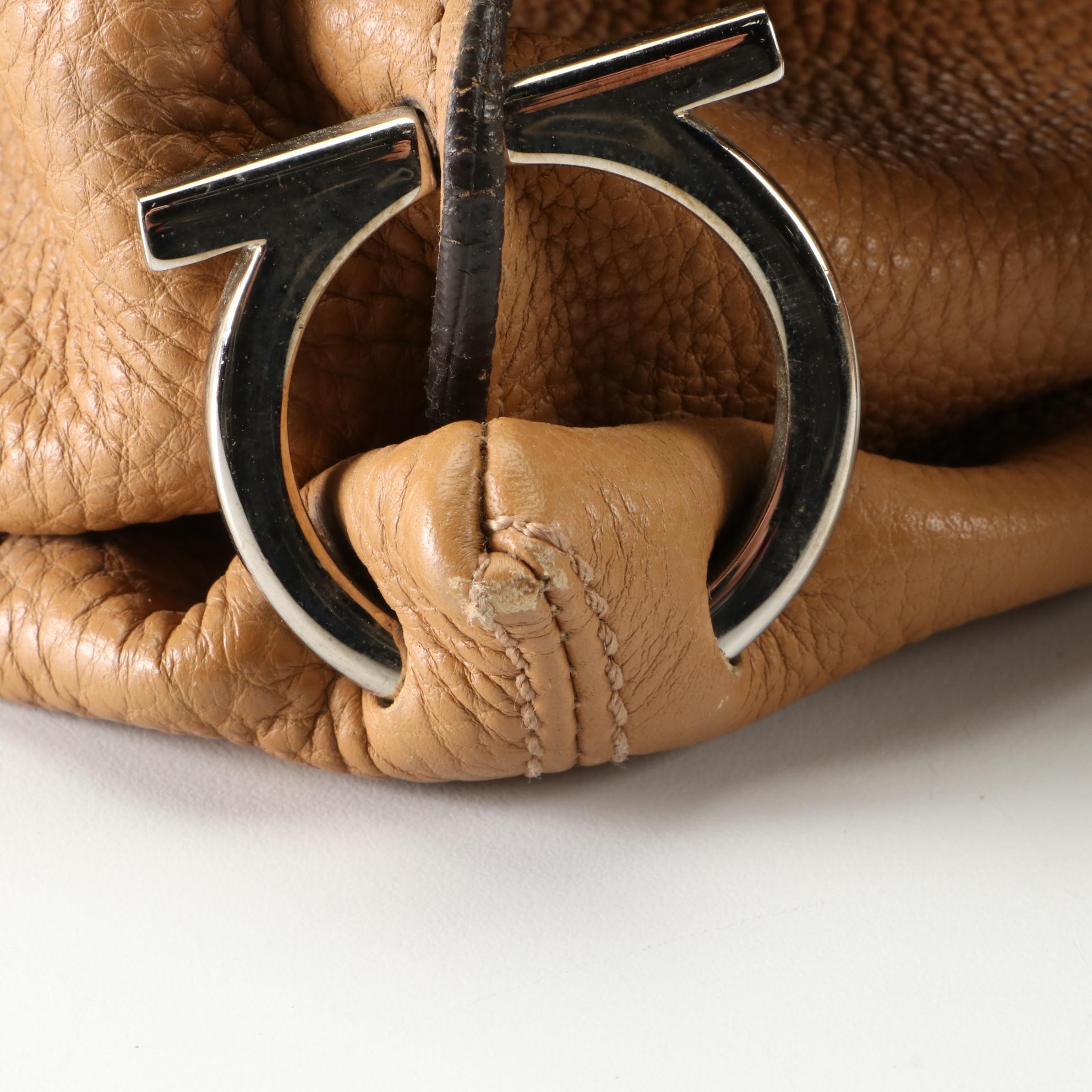 Salvatore Ferragamo Sofia Two-Way Bag in Pebble Grain Leather