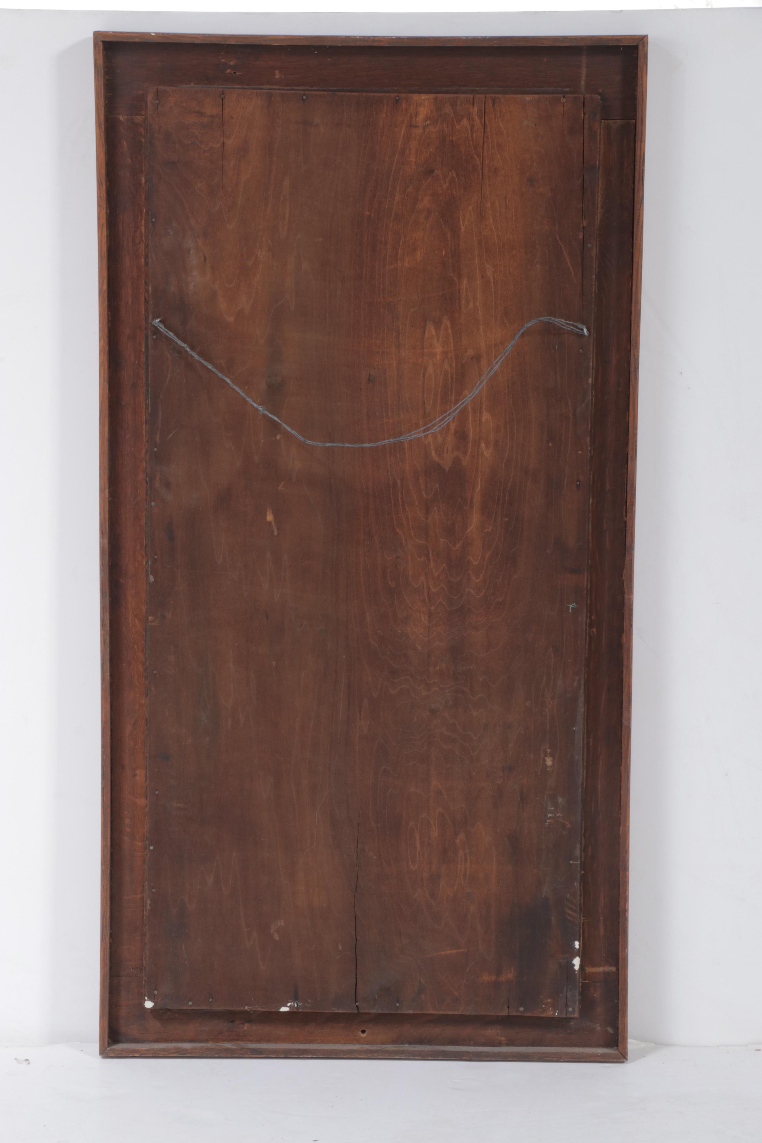 American Quartersawn Oak Mirror, Late 19th/Early 20th Century