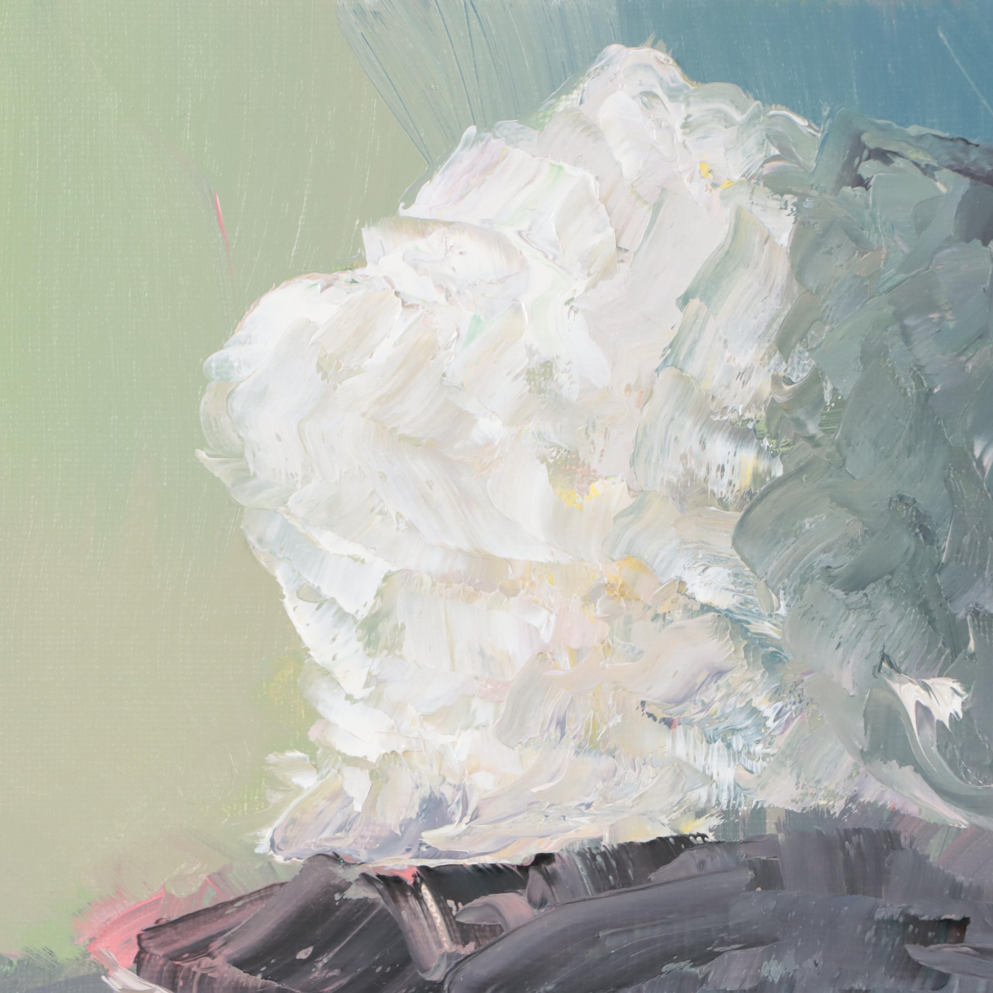 José M. Lima Oil Painting of Landscape and Clouds, 2022