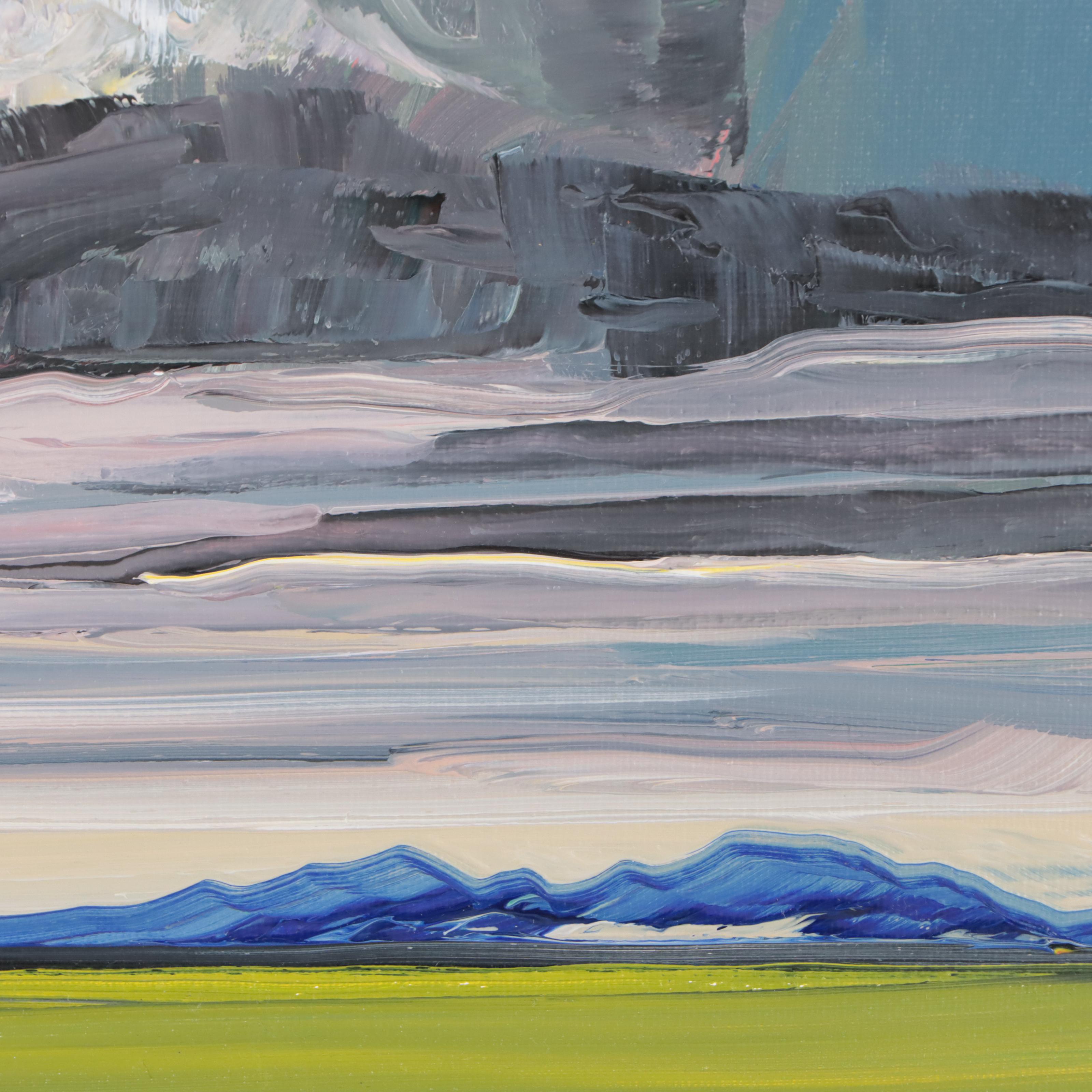 José M. Lima Oil Painting of Landscape and Clouds, 2022