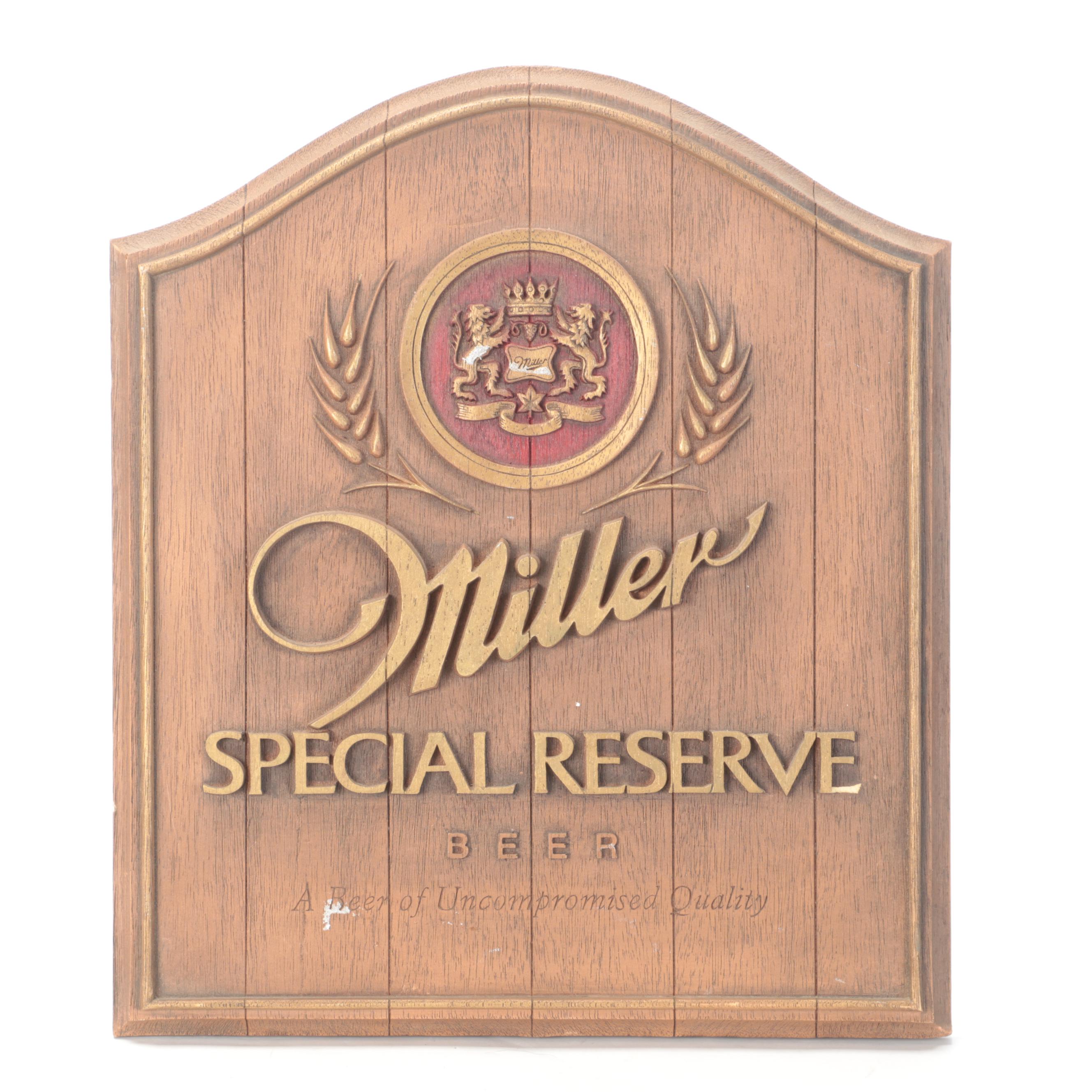 Miller, Falstaff, Wiedemann and Busch Advertising Beer Signs