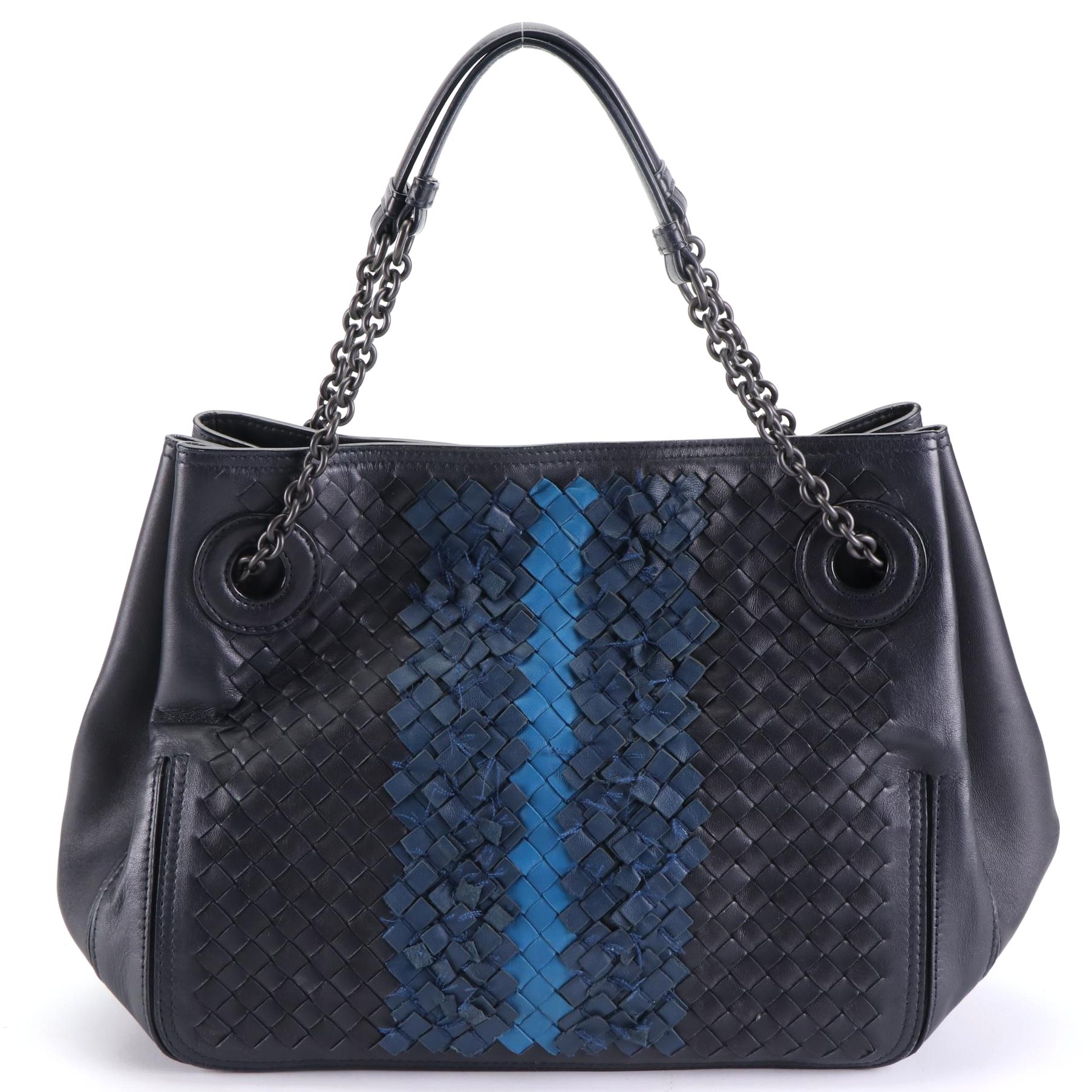 Bottega Veneta Short Fringe Shoulder Bag in Intrecciato Nappa Leather