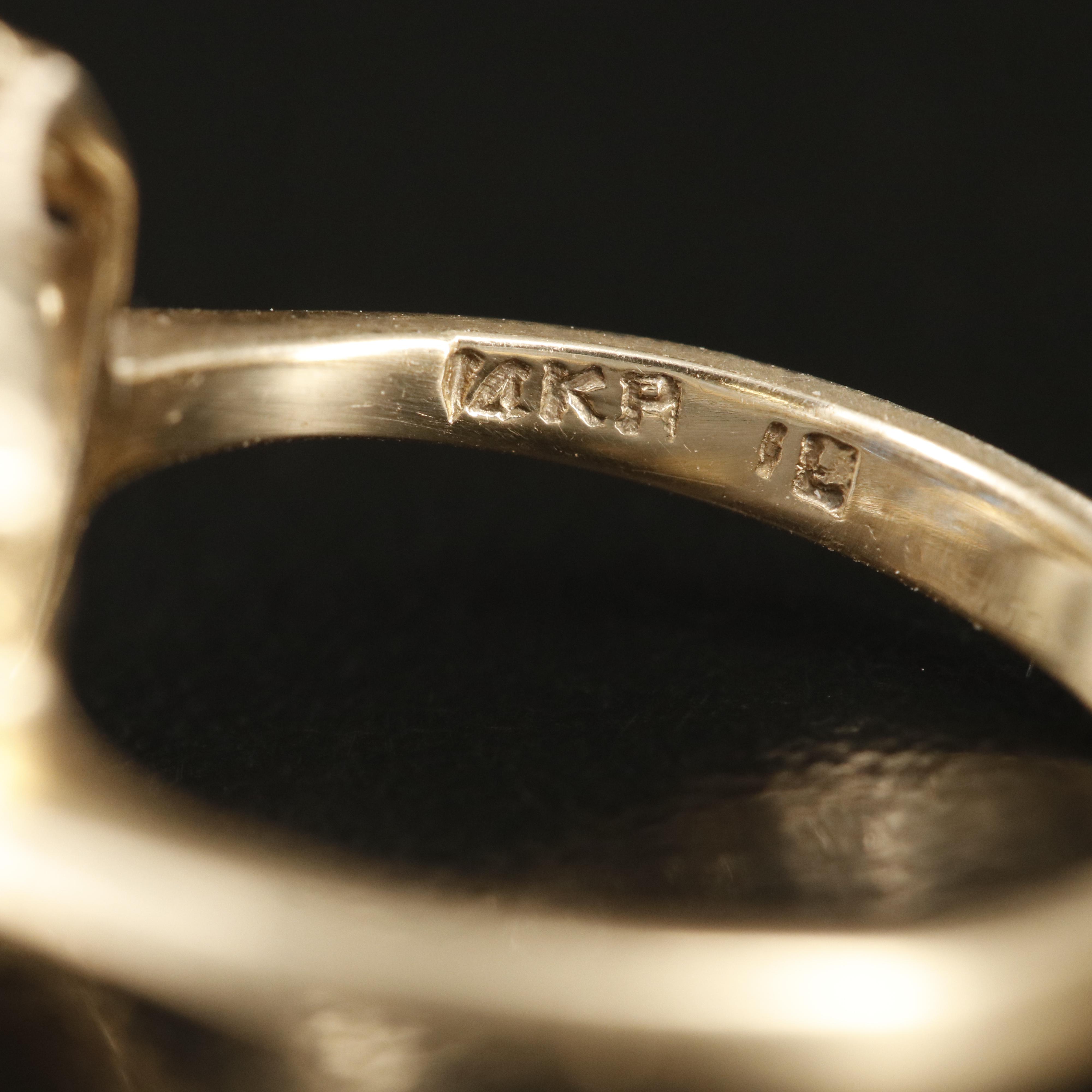 14K Sapphire and Diamond Ring