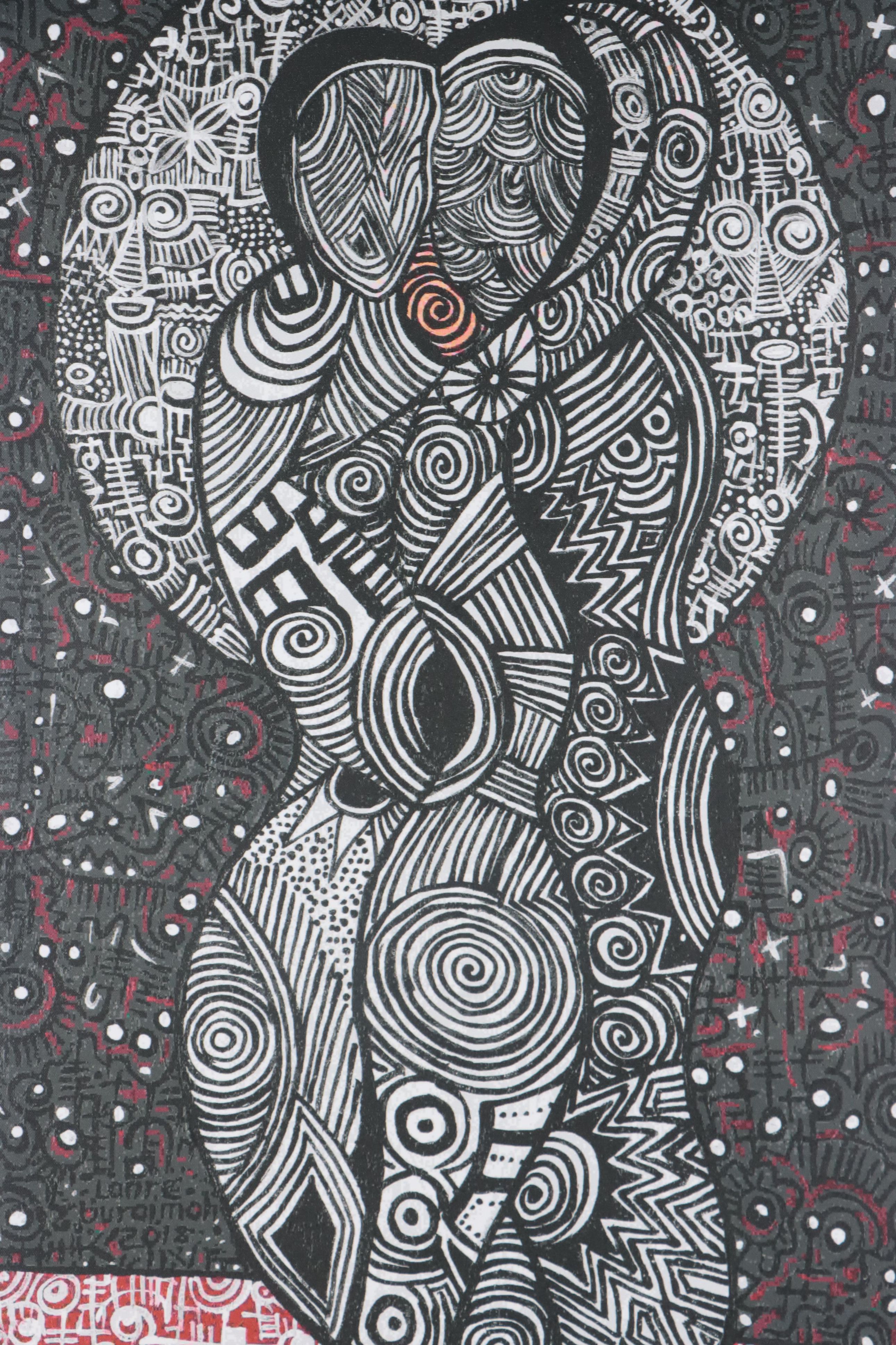 Lanre Buraimoh Giclée "The Kiss," 2023