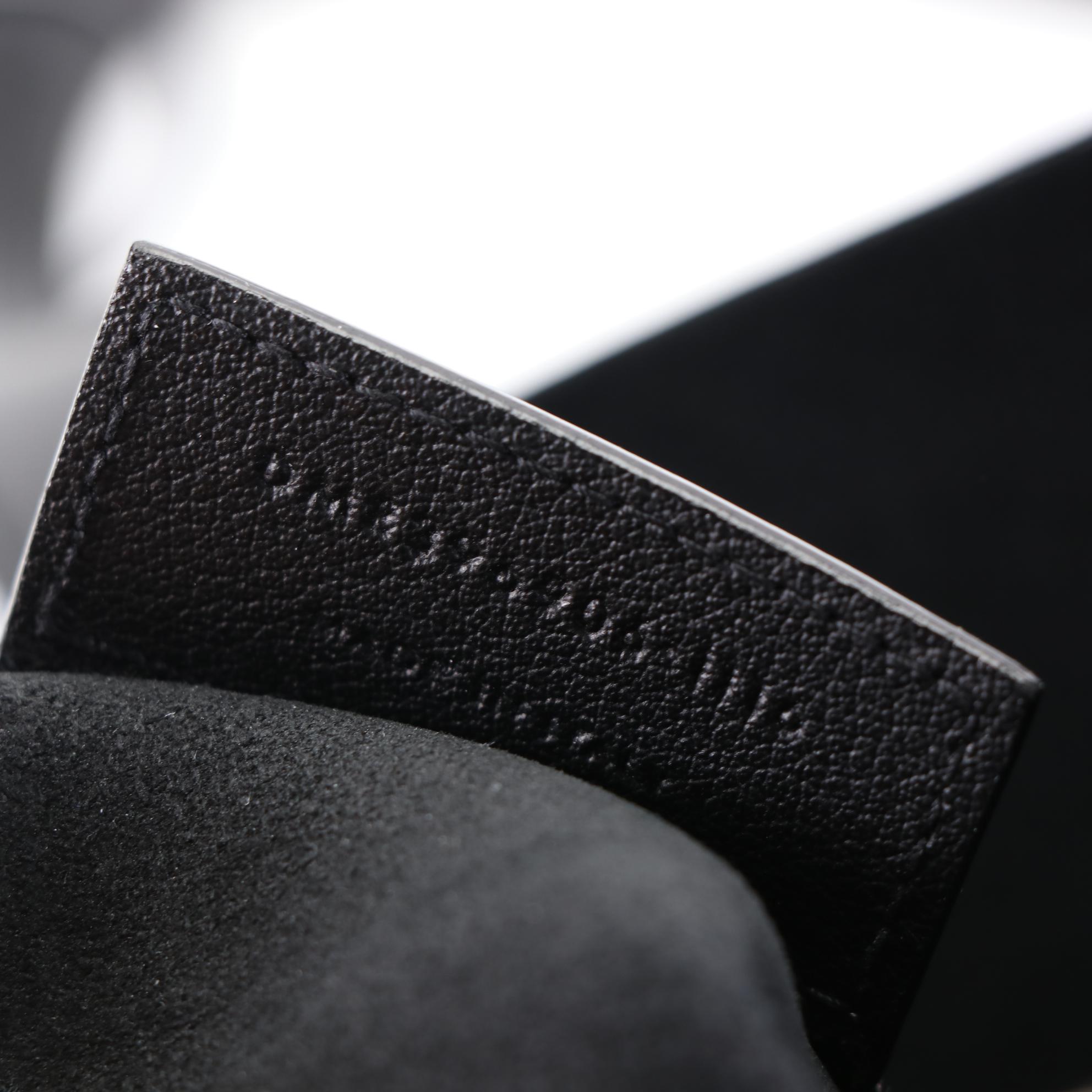 Saint Laurent Shopper Tote in Black Leather with Zip Pouch