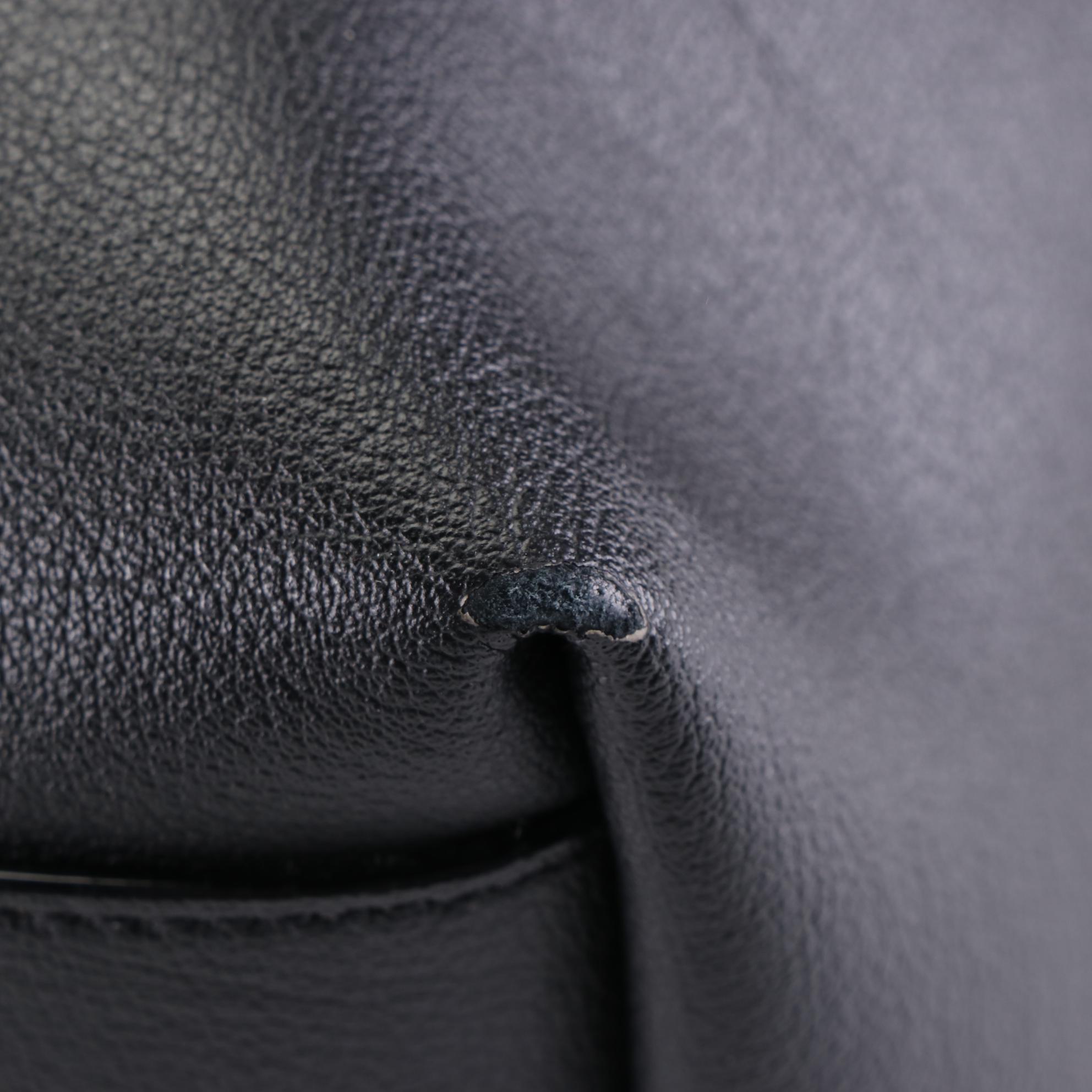 Saint Laurent Shopper Tote in Black Leather with Zip Pouch