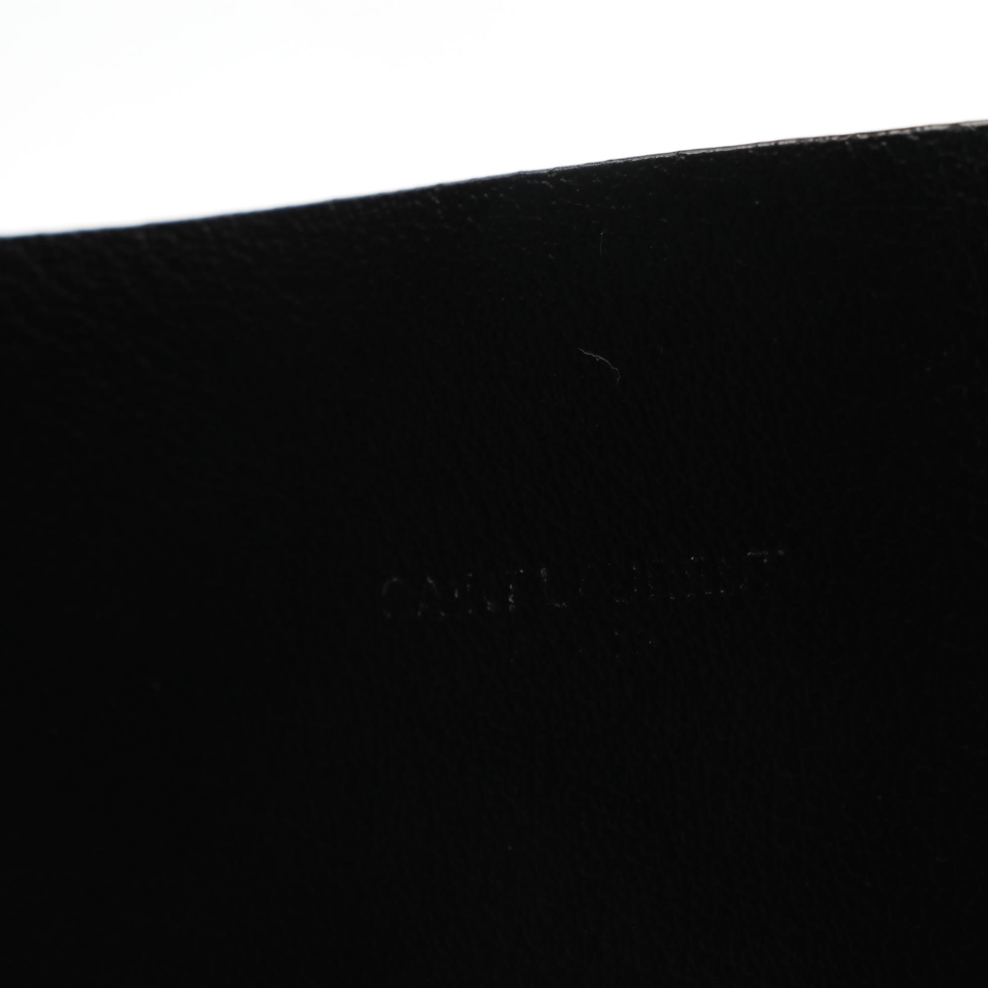 Saint Laurent Shopper Tote in Black Leather with Zip Pouch