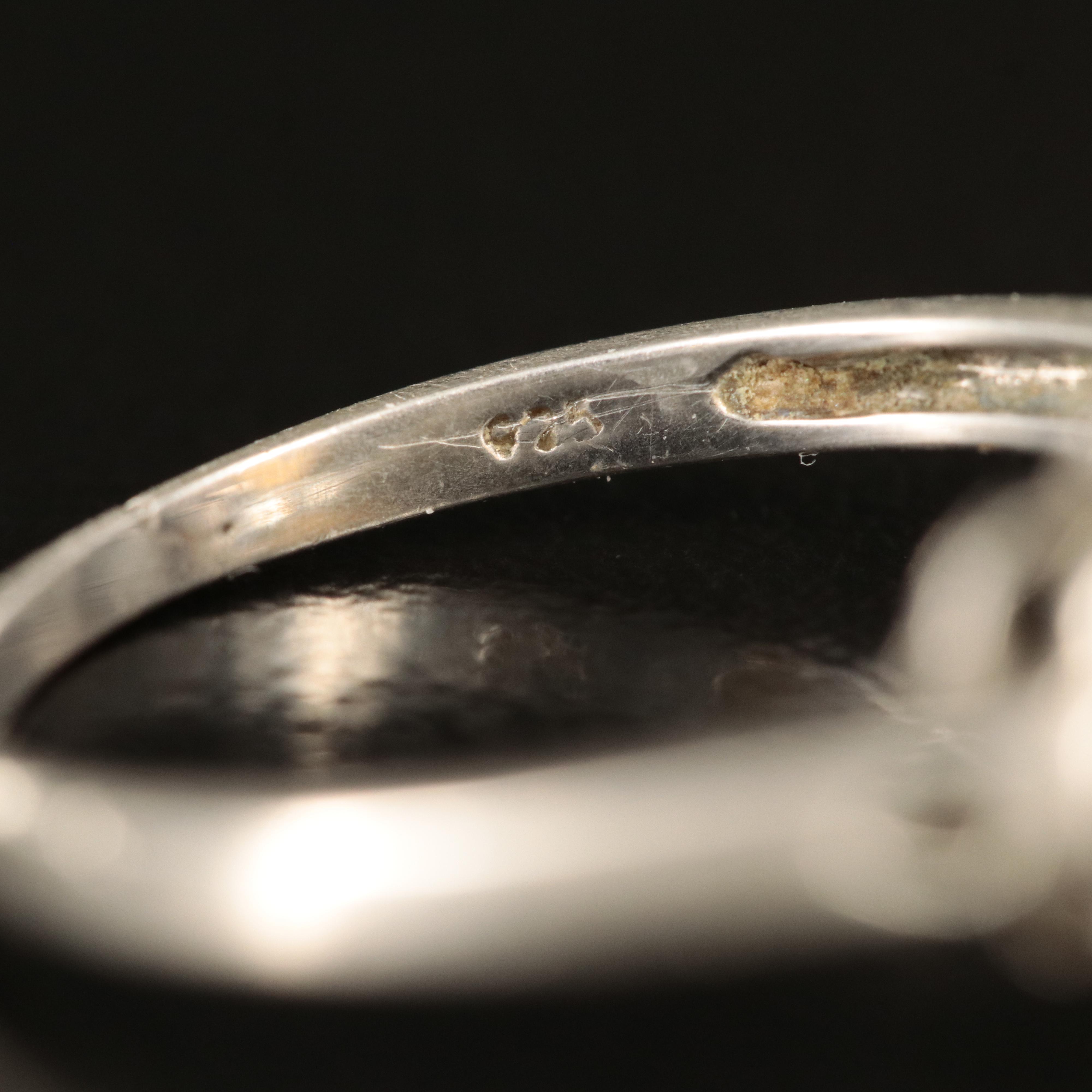 Sterling Opal and Glass Ring