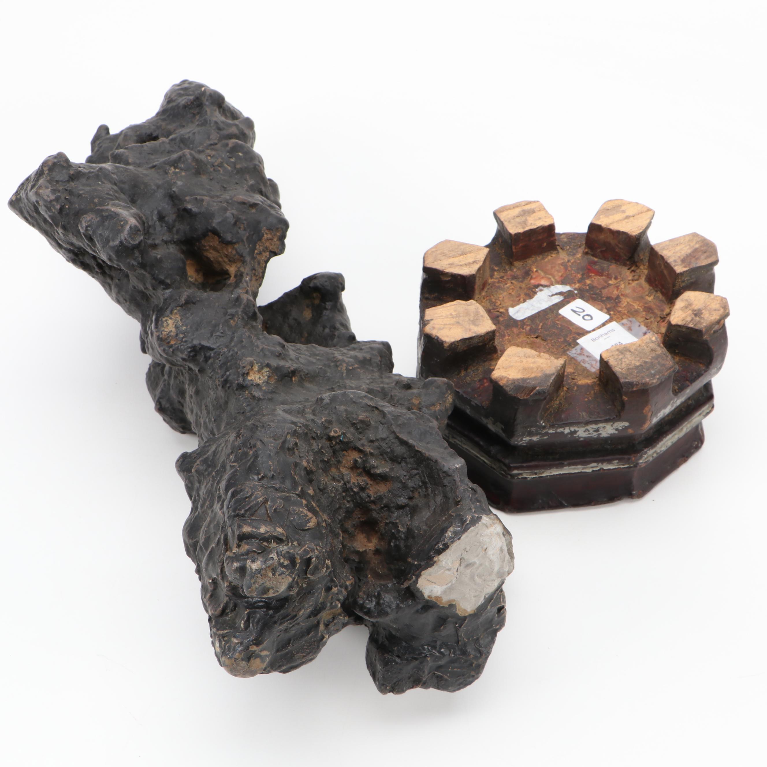 Chinese Scholar's Stone on Fitted Base, 19th Century