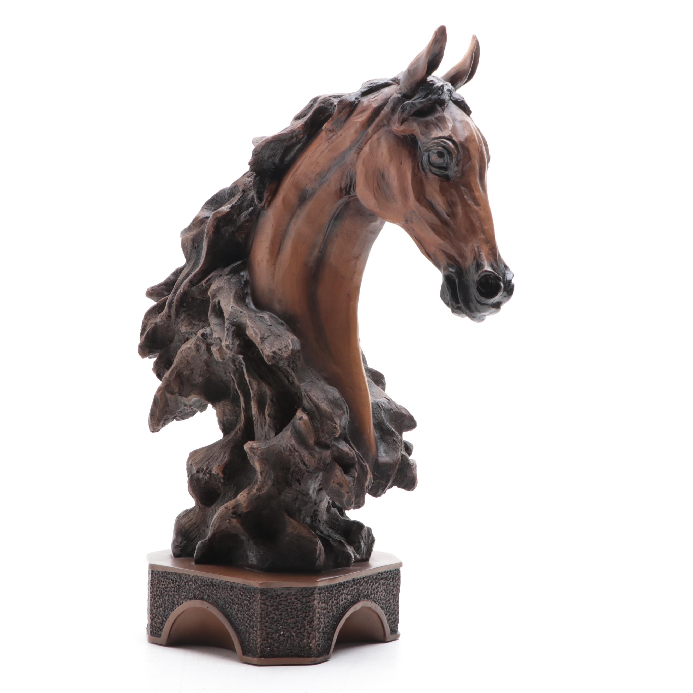 Cast Resin Arabian Horse Bust