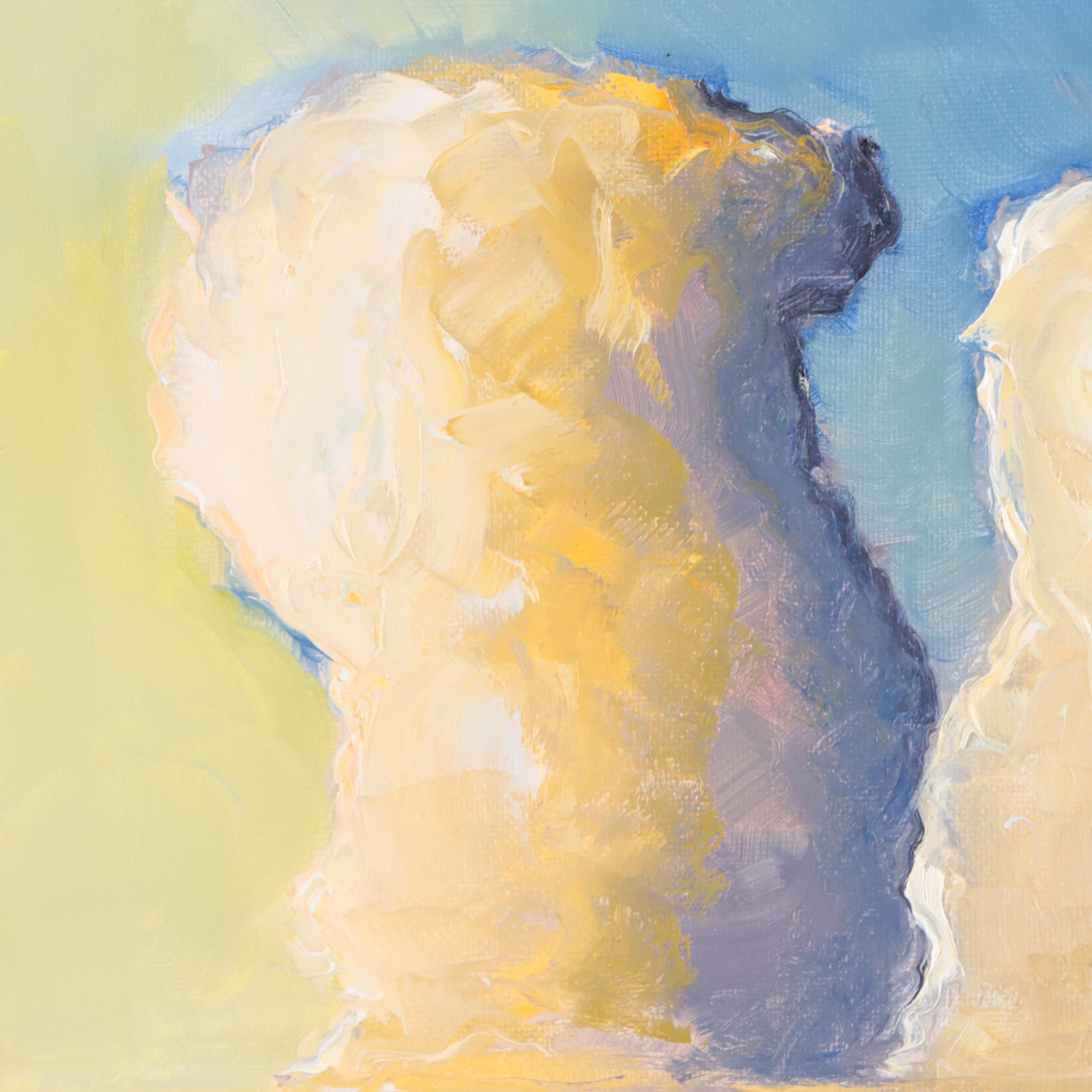 José M. Lima Oil Painting of Landscape and Clouds, 2022