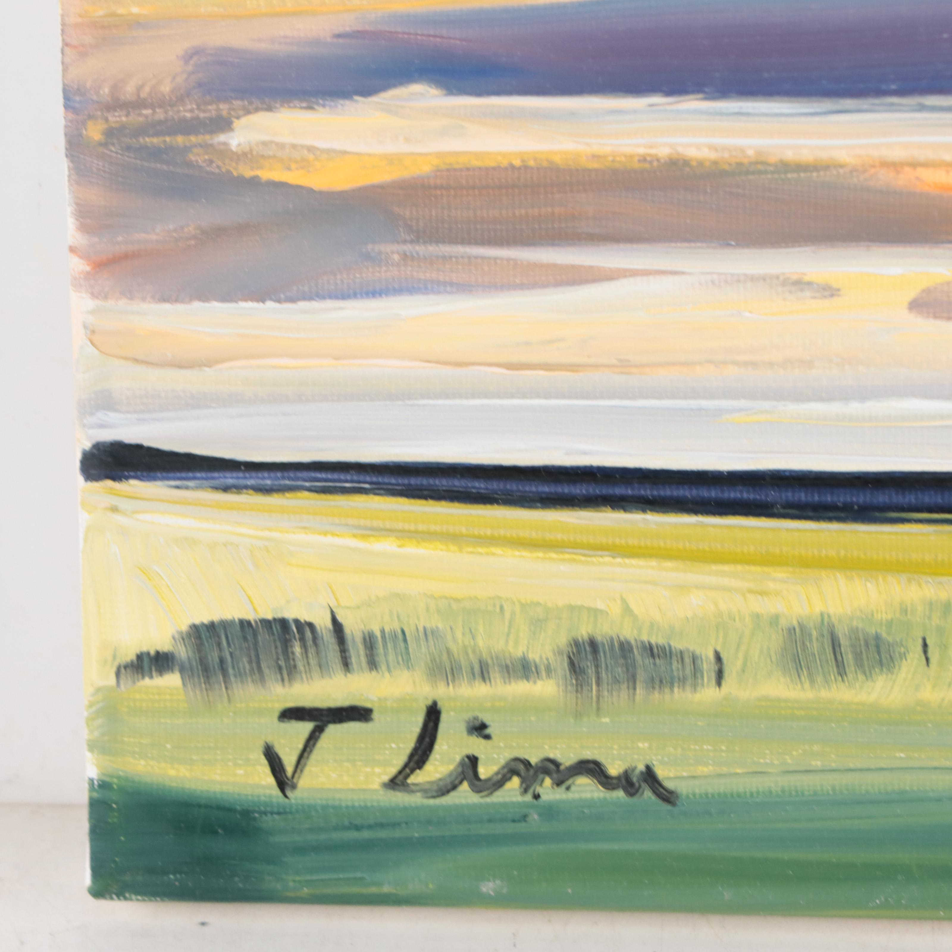 José M. Lima Oil Painting of Landscape and Clouds, 2022