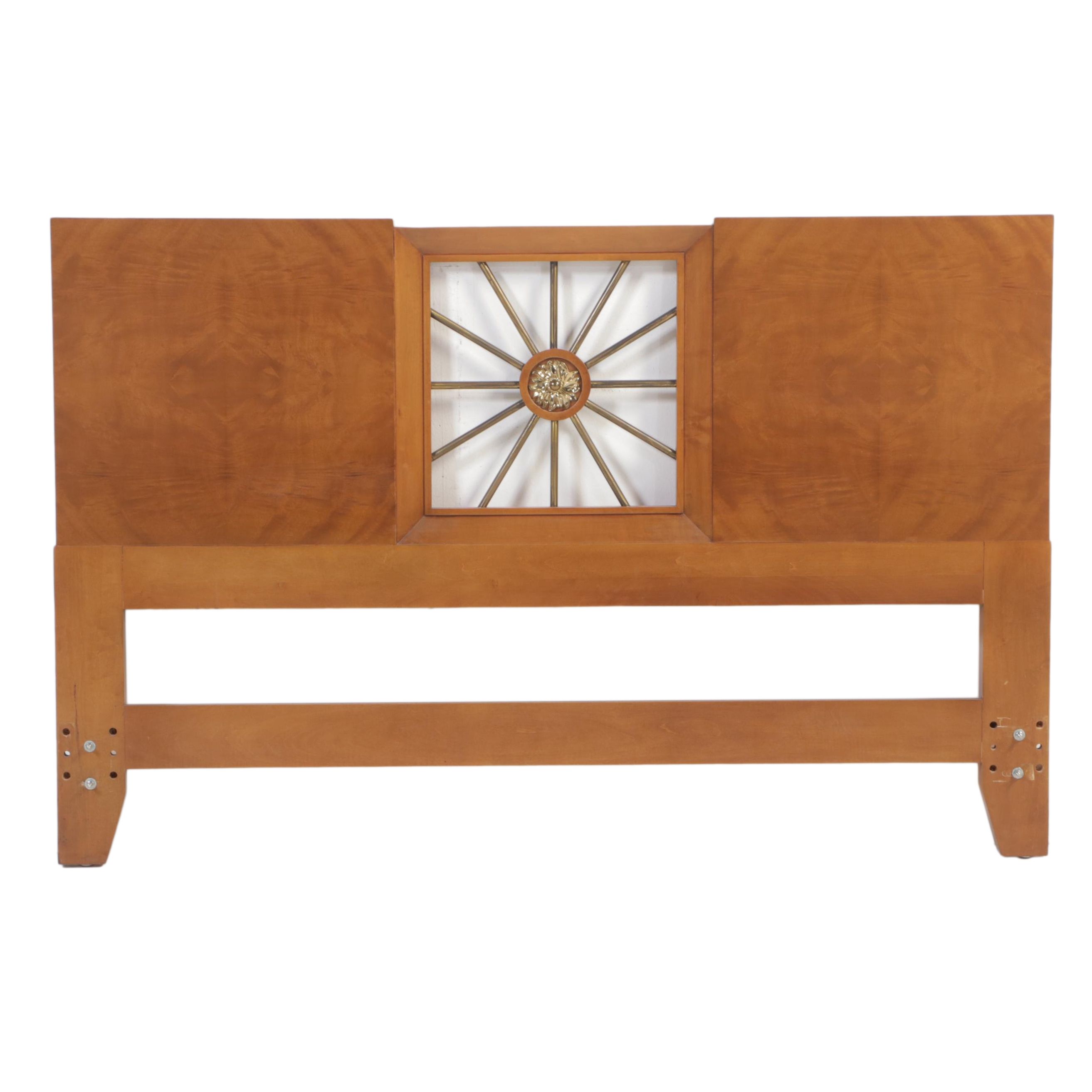 Romweber Empire Style Mahogany, Maple, and Burlwood Full/Queen Size Headboard