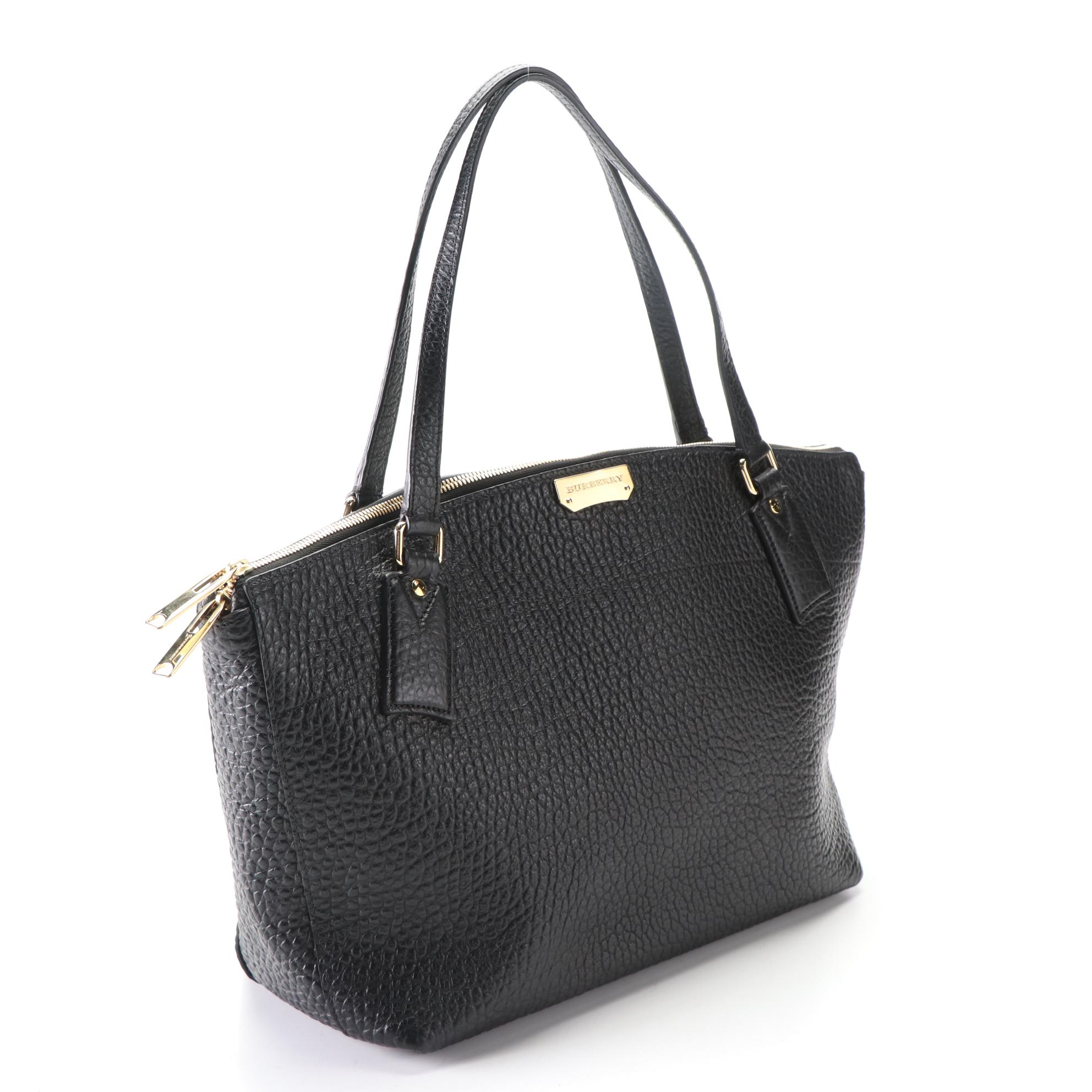 Burberry Welburn Shoulder Tote in Heritage Grained Leather