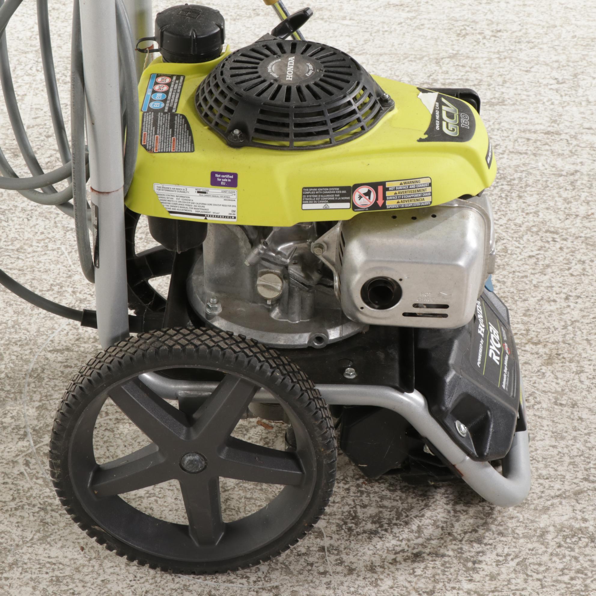 Ryobi 3000 PSI Electric Start 2.3 GPM Honda GCV160 Gas Power Pressure Washer