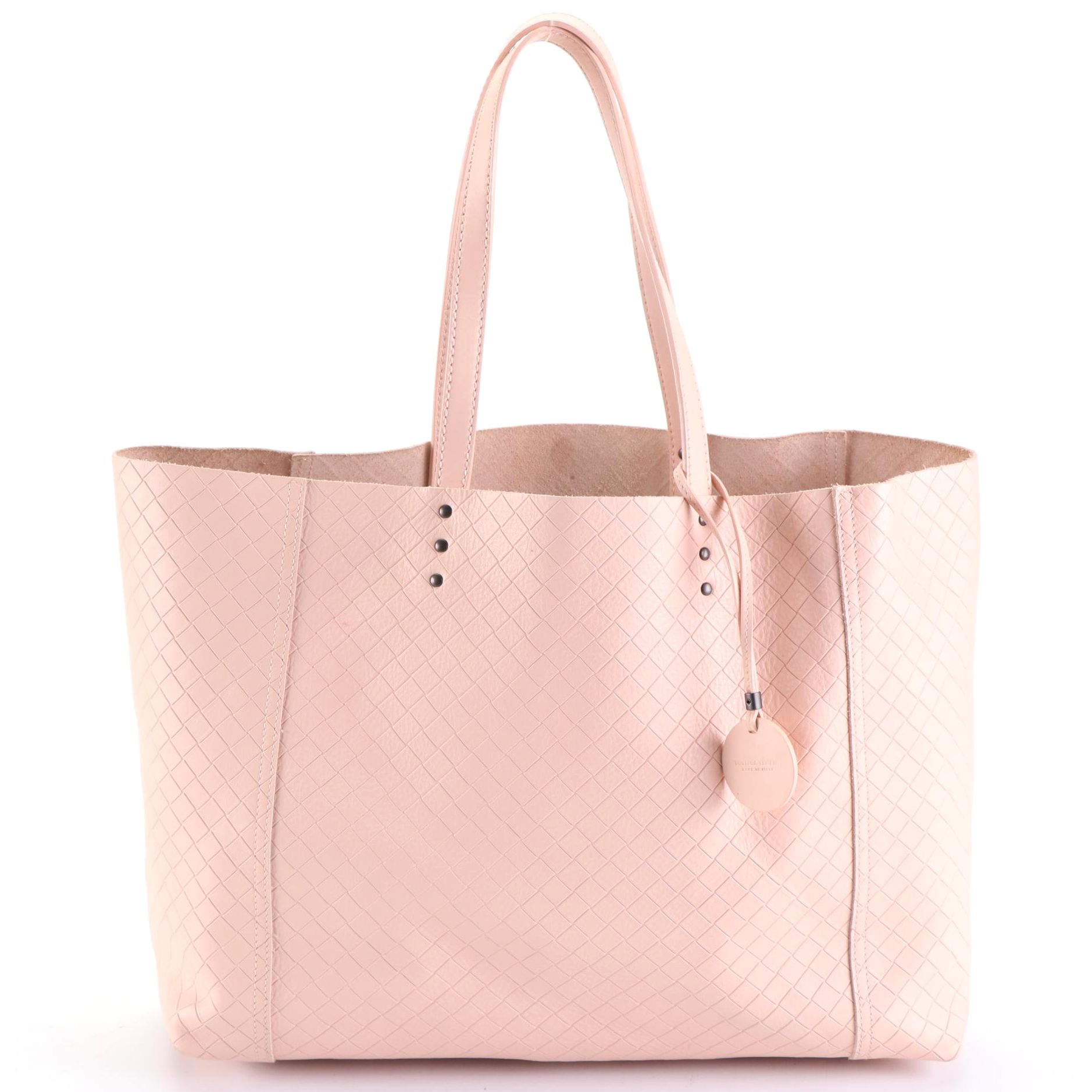 Bottega Veneta Tote in Pink Intrecciomirage Leather