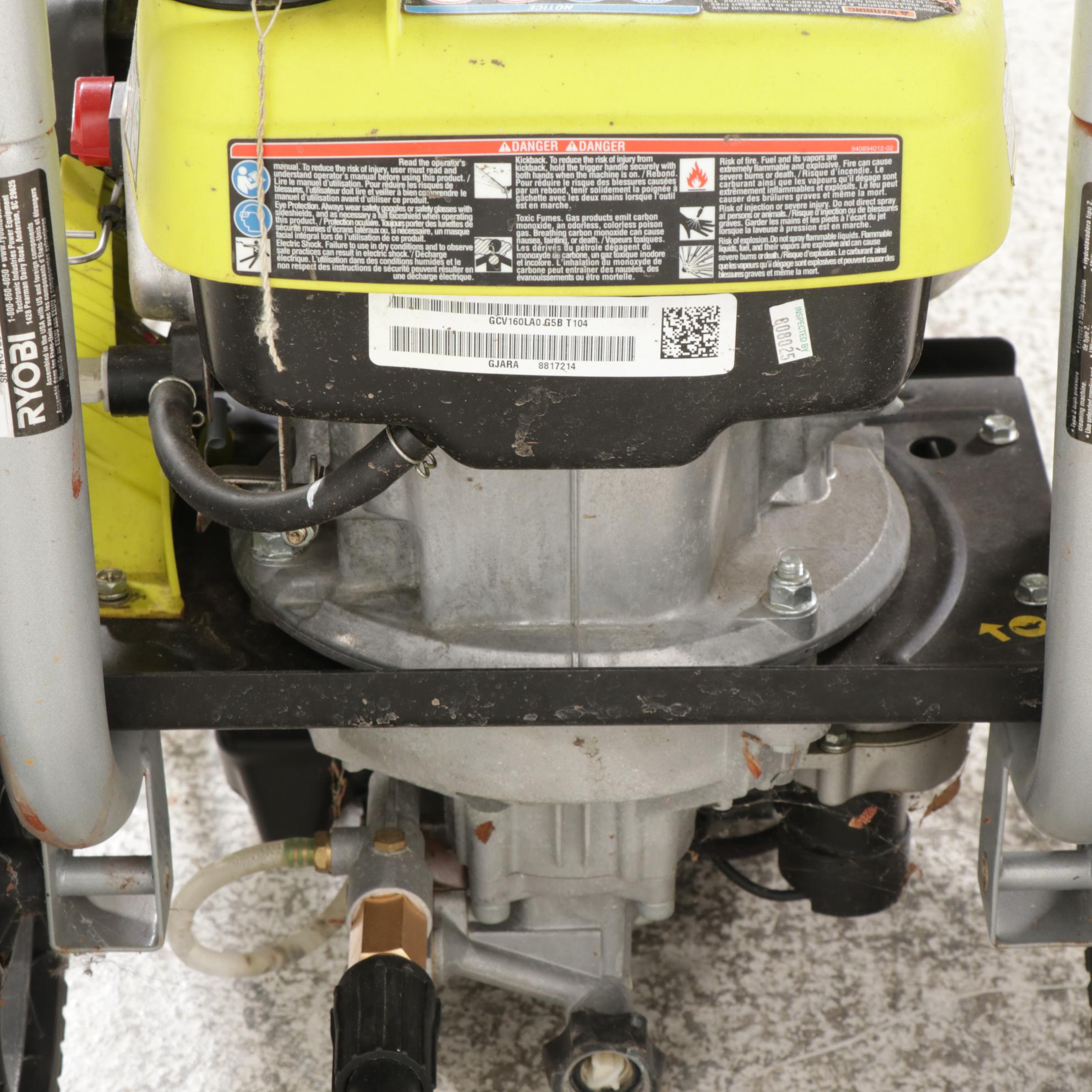 Ryobi 3000 PSI Electric Start 2.3 GPM Honda GCV160 Gas Power Pressure Washer