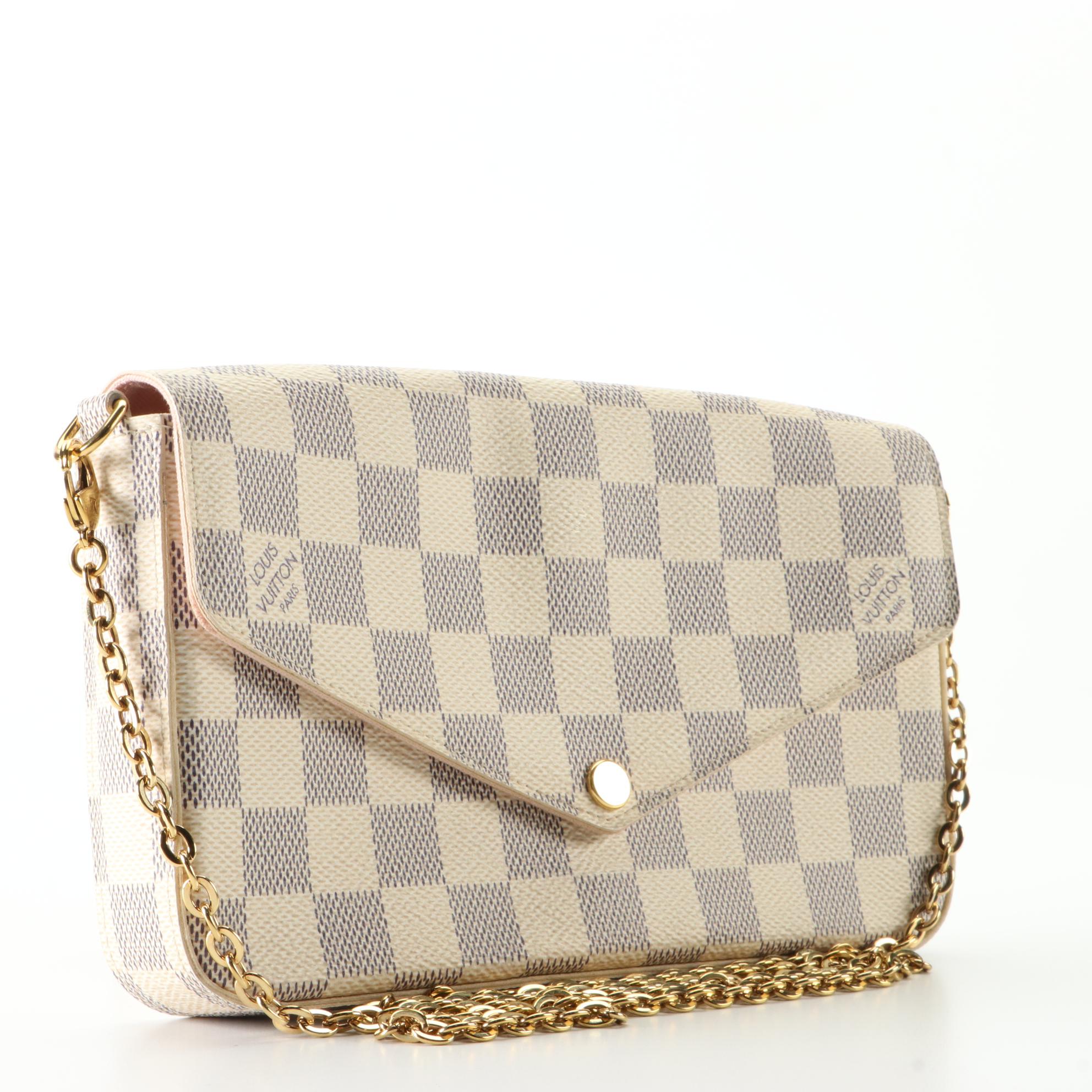 Louis Vuitton Félicie Pochette in Damier Azur Canvas