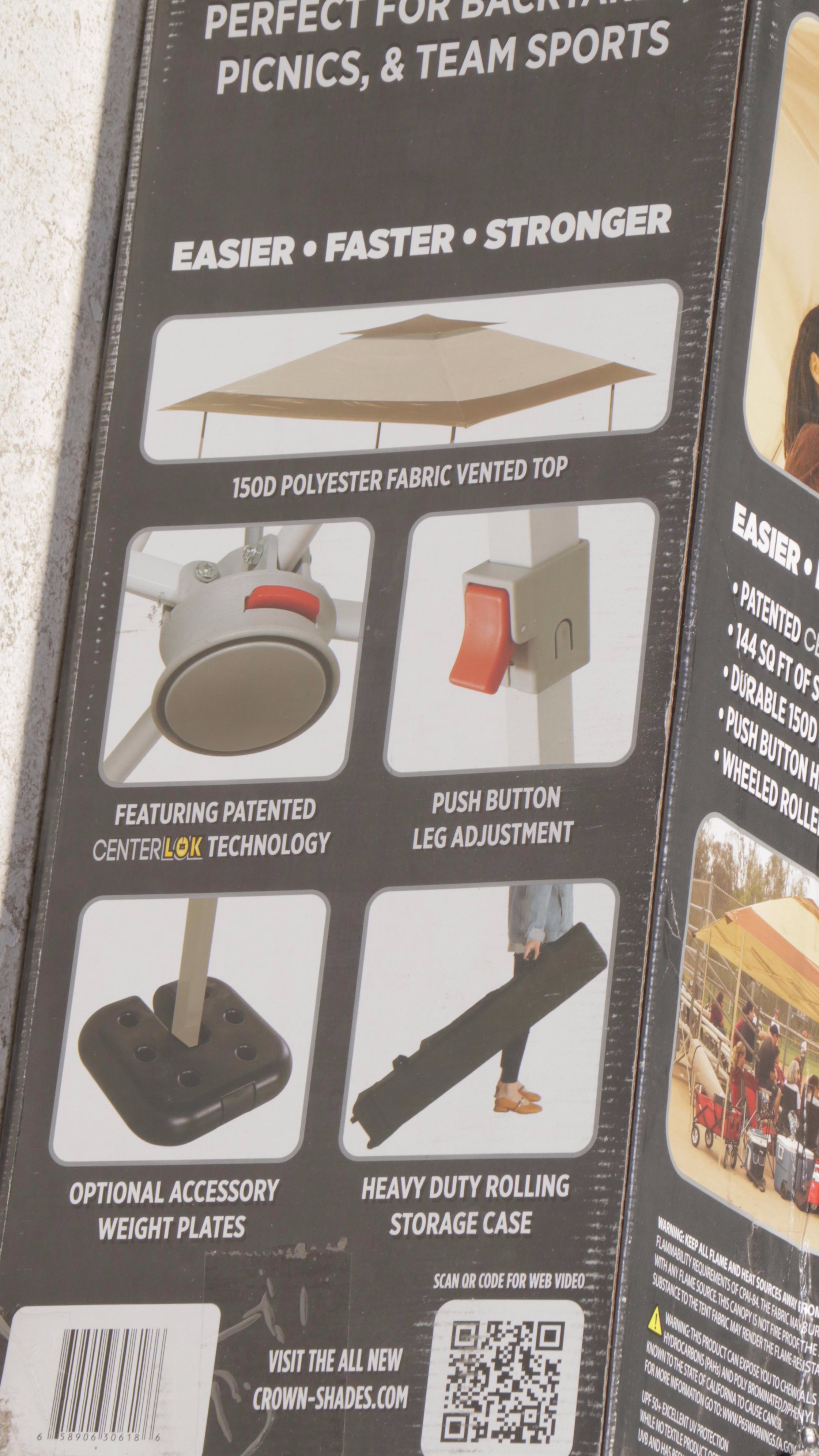 Crown Shades Megashade 12' x 12' One Touch Instant Gazebo Canopy