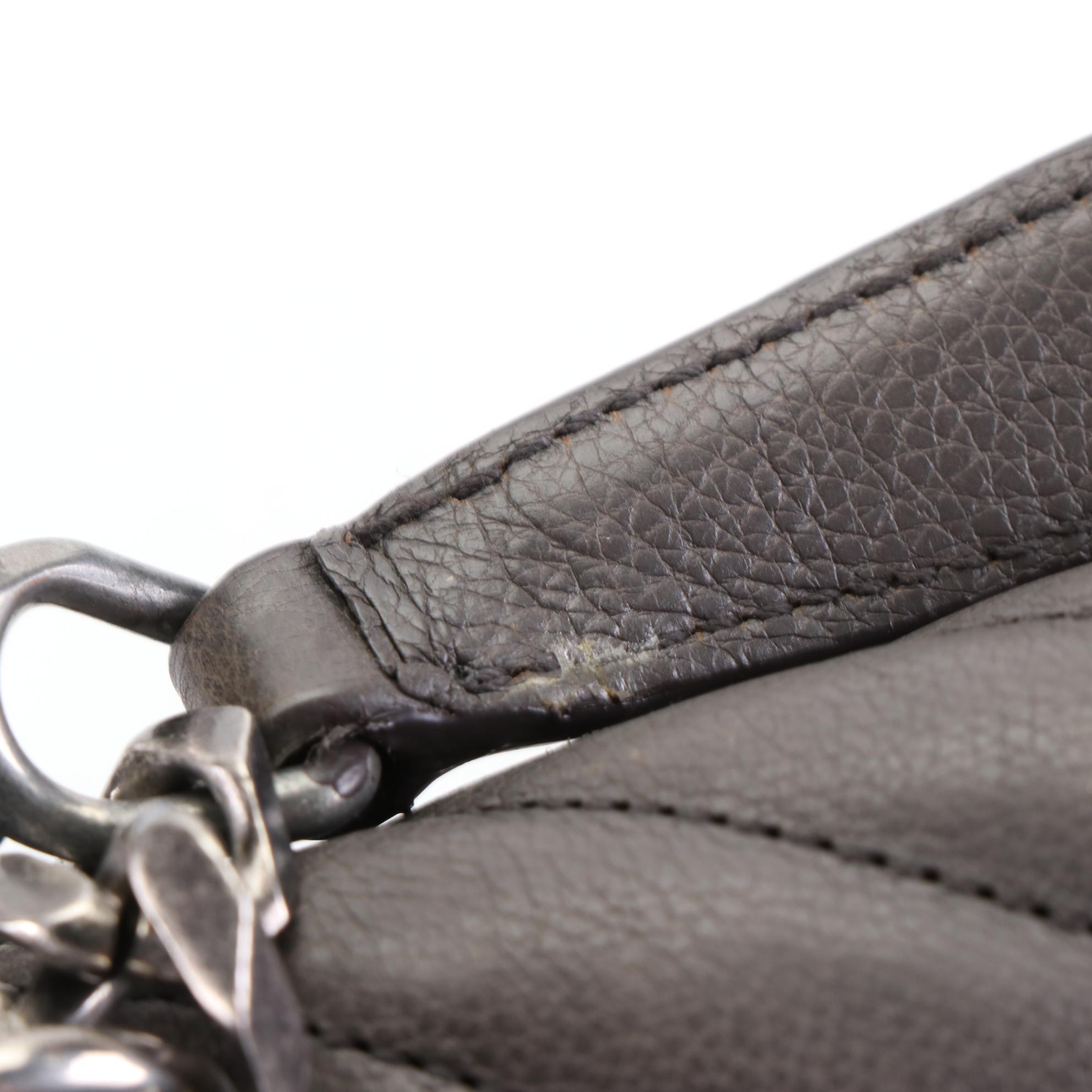 Saint Laurent Large Classic Monogram College Bag in Chevron Matelassé Leather