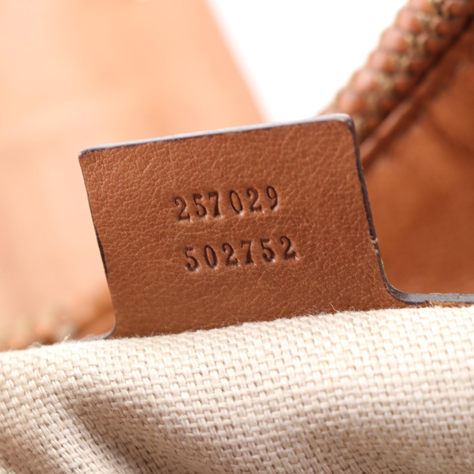 Gucci Marrakech Large Hobo Bag in Light Brown Leather with Braided GG Tassels