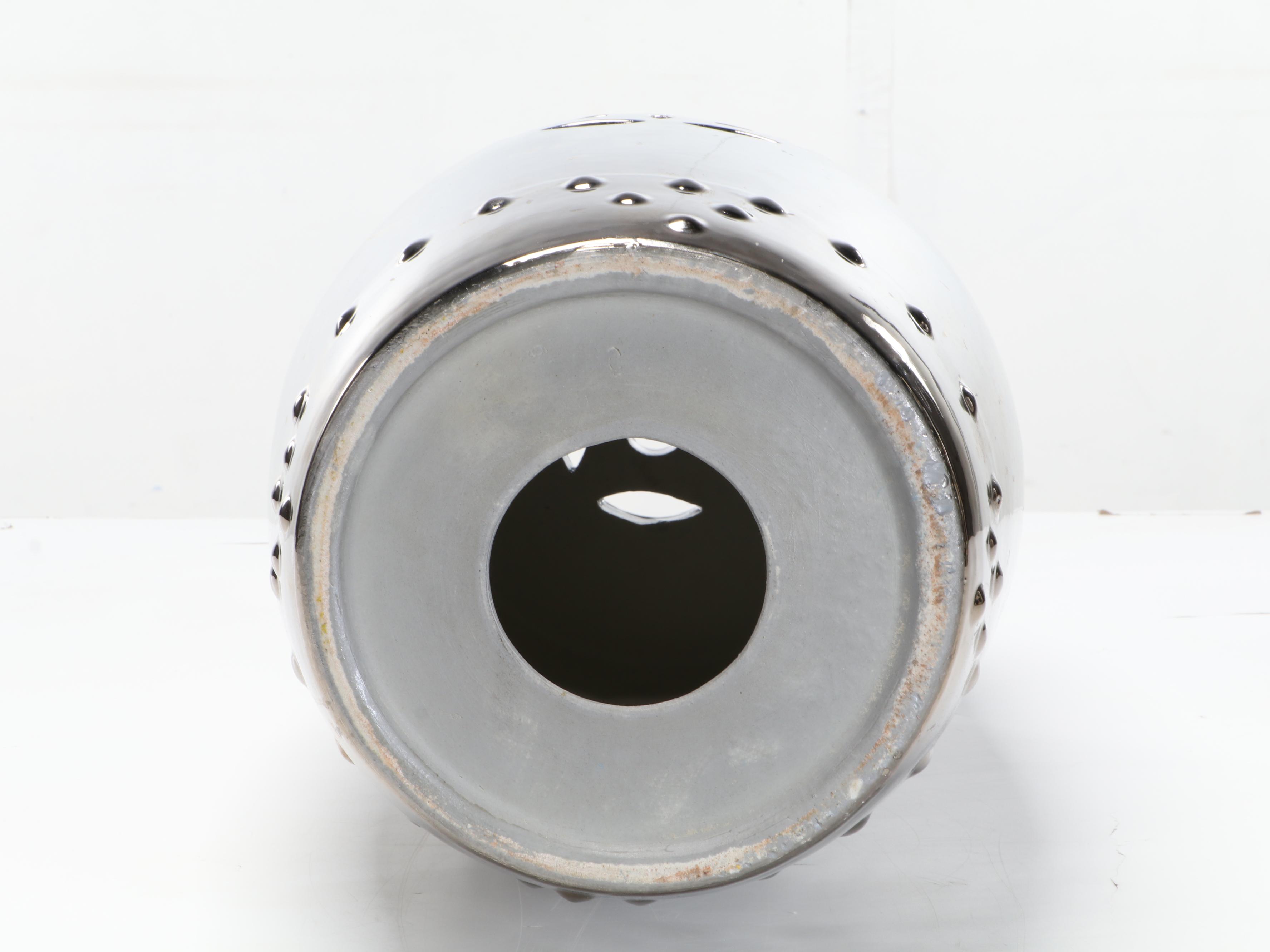 Chinese Style Metallic Glazed Ceramic Garden Stool