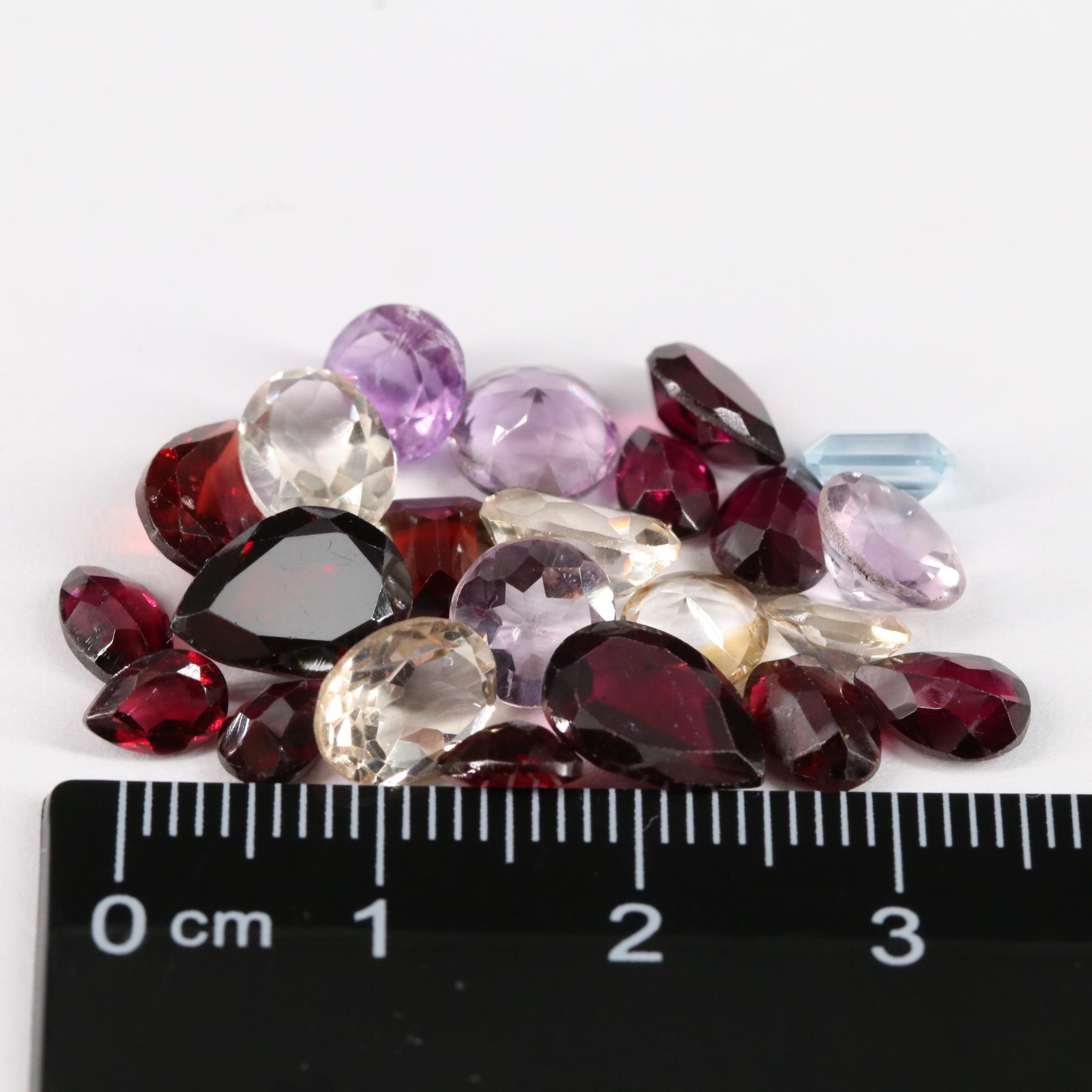 Loose 24.45 Garnet, Amethyst and Citrine Lot