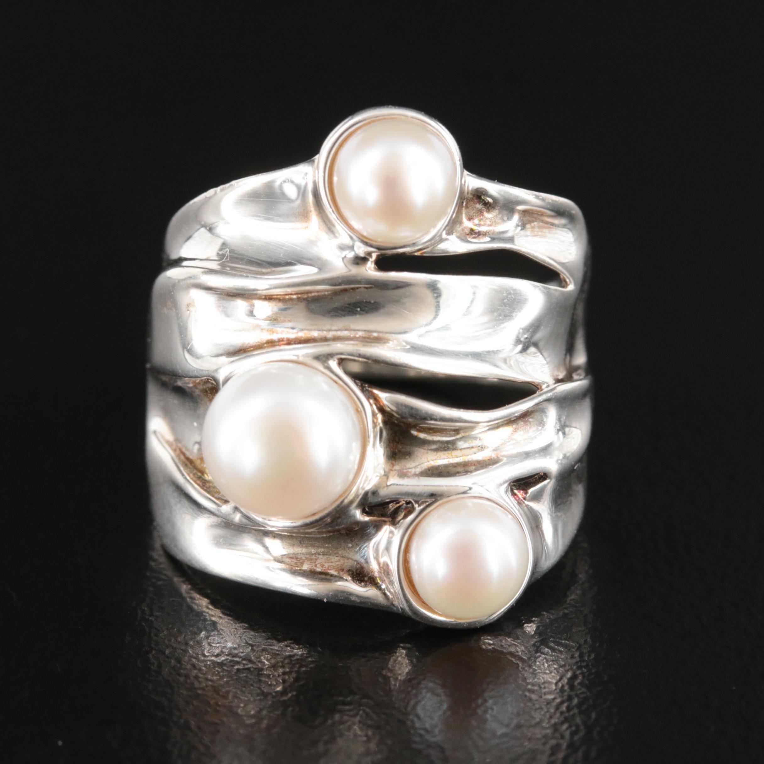Sterling Pearl Ring