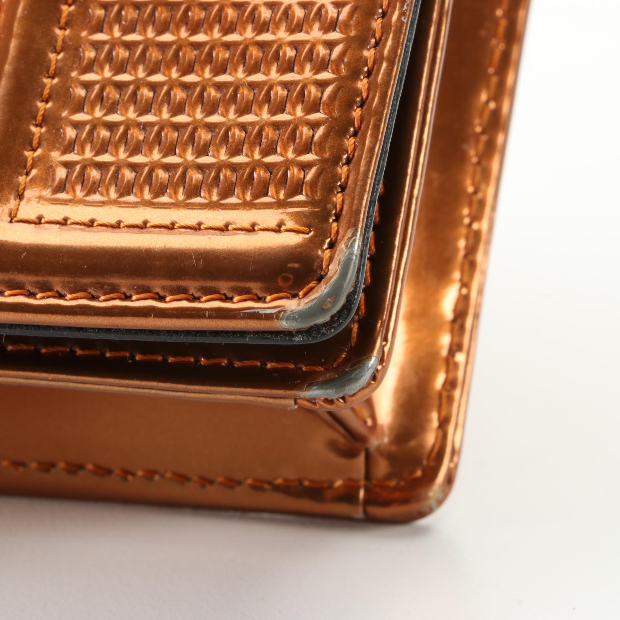 Christian Dior Wallet on Chain in Diorama Cannage Metallic Leather