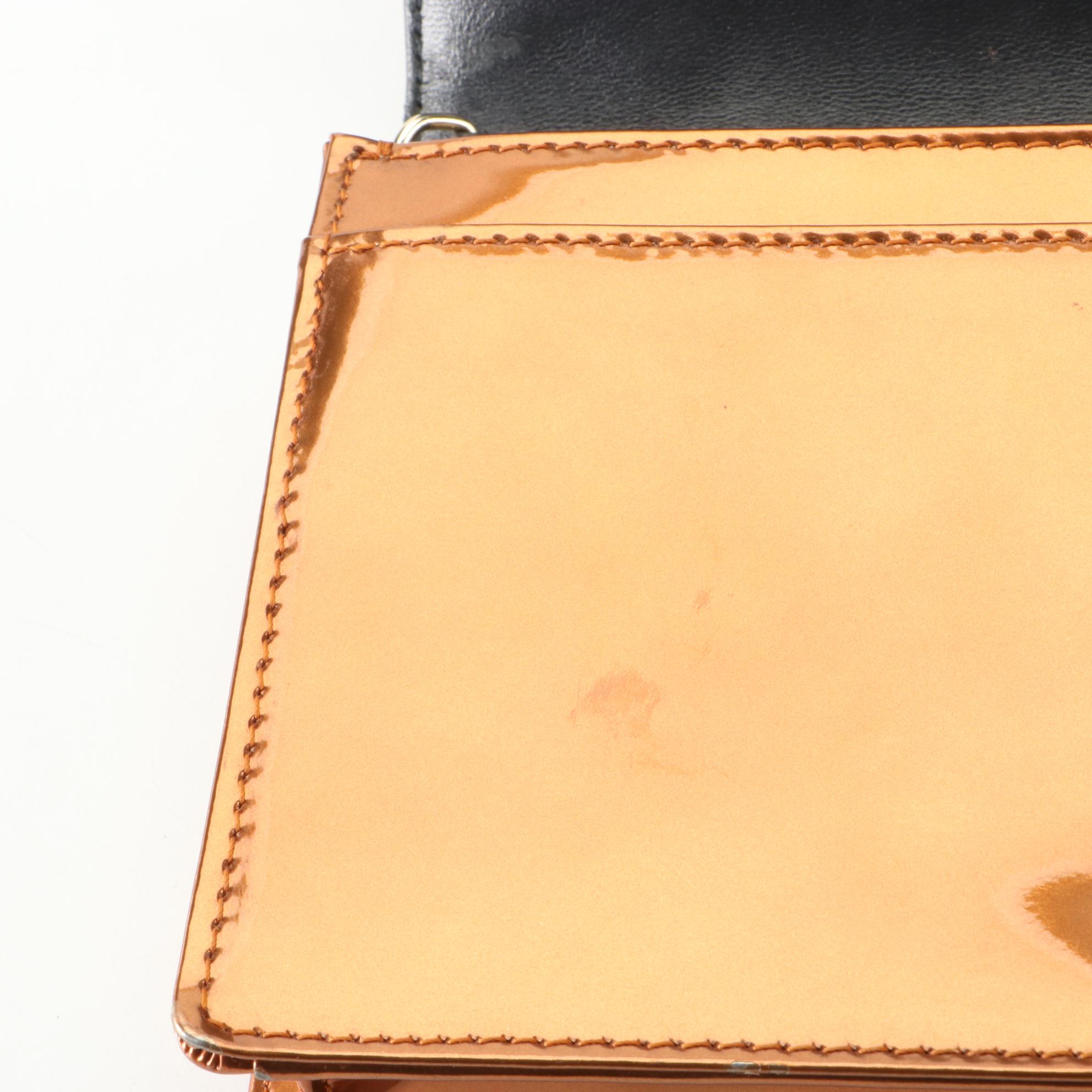 Christian Dior Wallet on Chain in Diorama Cannage Metallic Leather